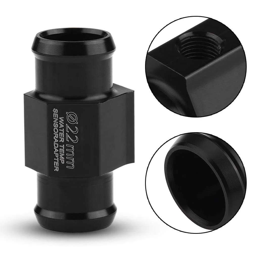 Medidor de temperatura del agua Medidor de temperatura Junta de manguera Adaptador del medidor del sensor de manguera para motocicleta(22mm)