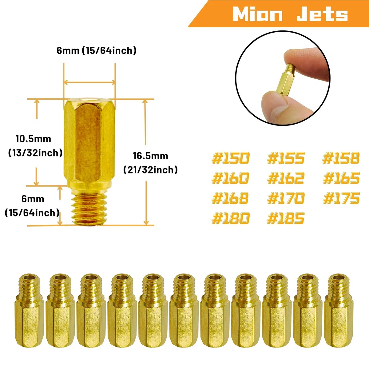 Kit de chorro de carburador para Nibbi Keihin FCR FCR-MX PJ PE PWK PWM 99101-357 N424-21, 22 piezas (#150 - #185)