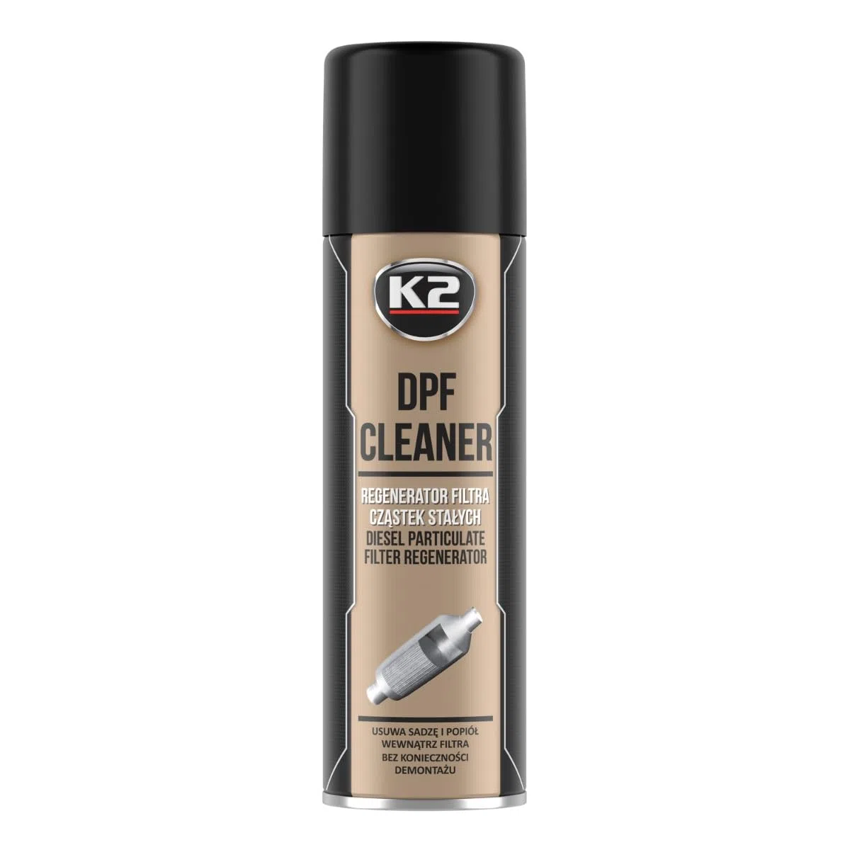 K2 Limpiador Filtro Particulas Diesel - Limpiador DPF FAP Espuma con Tubo 500 ml