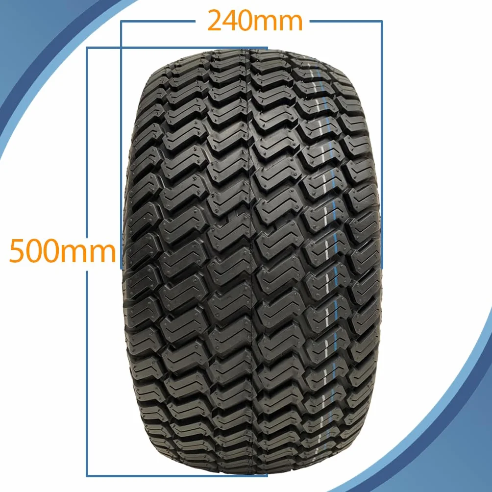 Parnells - Kit de Remolque Cuádruple para ATV - 4 Piezas de Neumáticos y Ruedas Wanda, 20x10.00-8 + 4 Piezas de Buje PCD de 100 mm, eje Corto de 40x40 mm - 1800 kg, sin Enganche, Solo Todoterreno