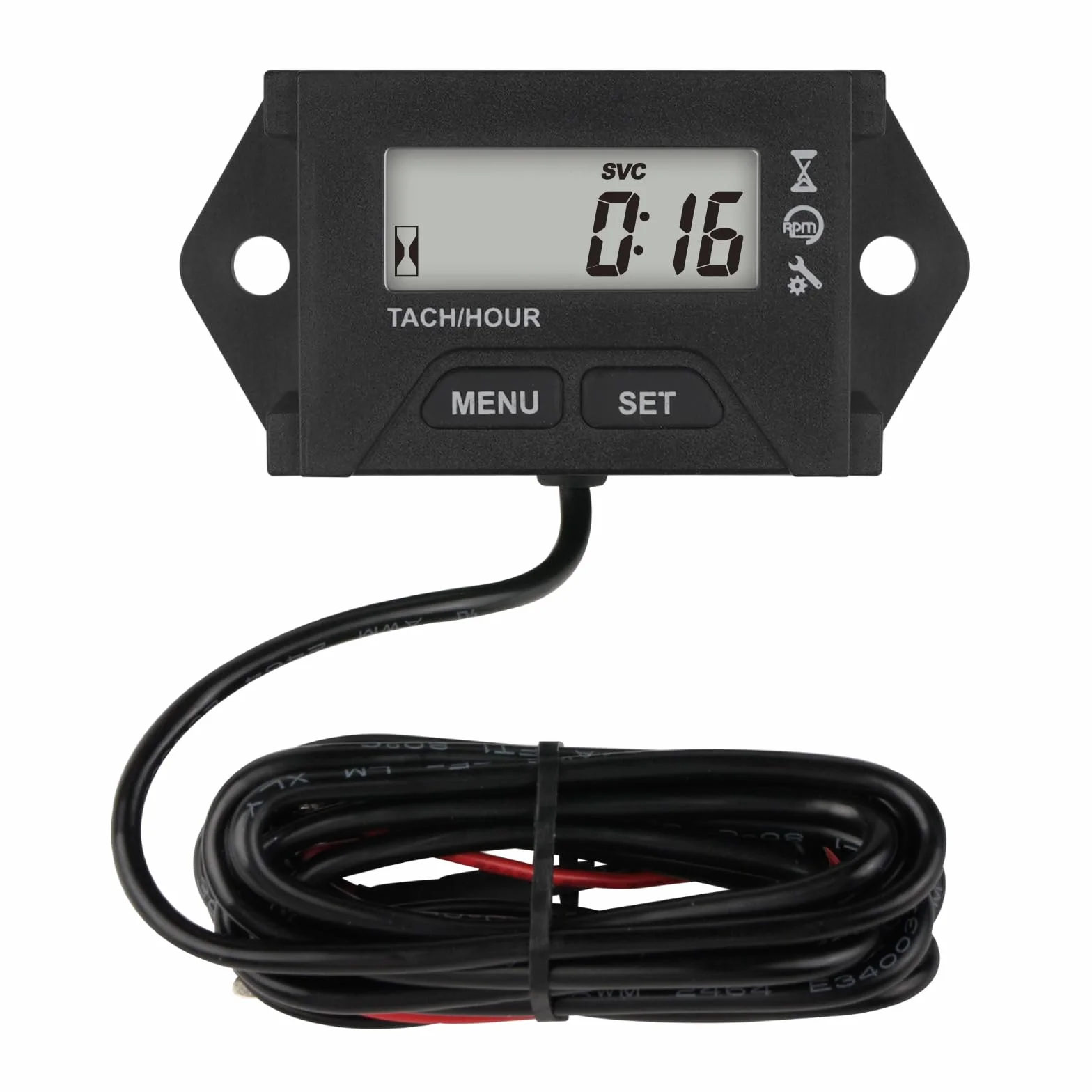 Yooreal Mantenimiento Digital Contador de Horas Tacómetro para 2 o 4 Tiempos Pequeño Motor de Gasolina Tractor de Césped Generador Motosierra Paramotor Fuerabordas Motor