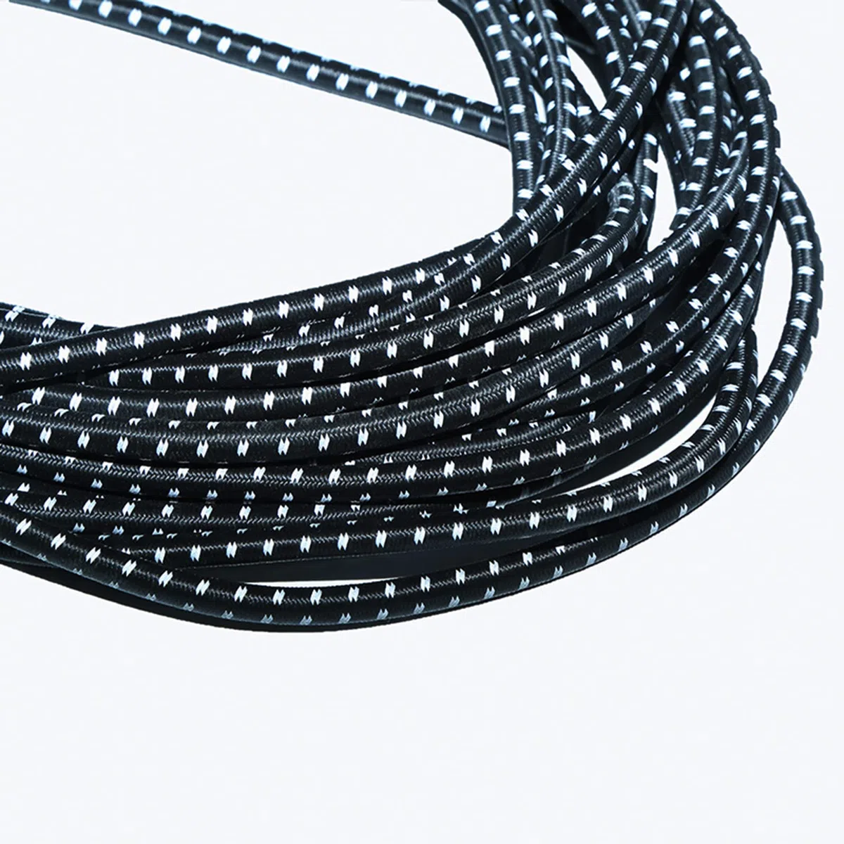 Cuerda expansora de 25 metros de diámetro de 8 mm, cuerda de goma para lona de remolque, correas tensoras, correa de sujeción elástica, correa de goma, para fijación de carga (negro)