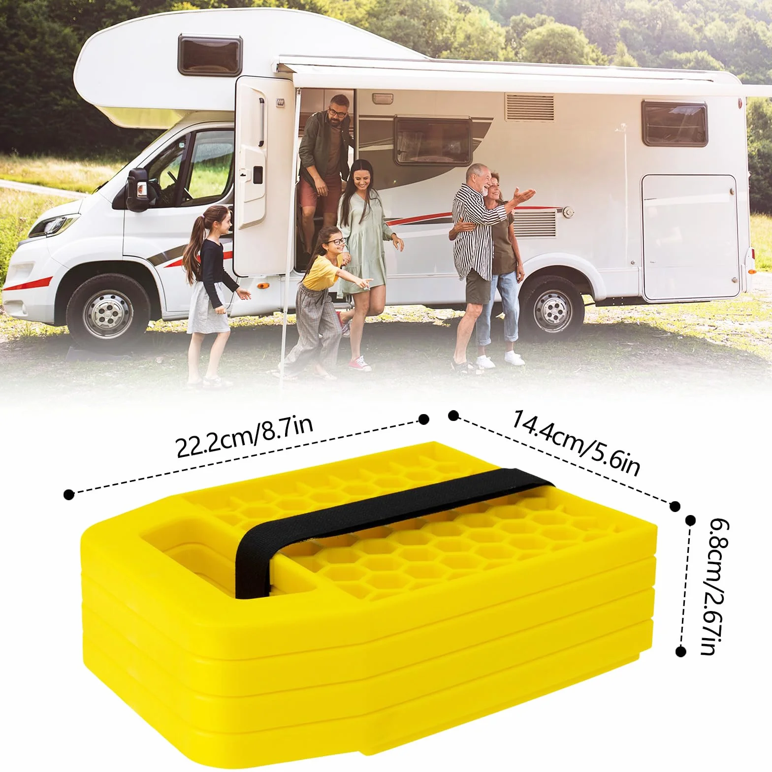 Almohadilla Para Gato De Caravana, Almohadilla De Gato Estabilizador RV, Bloque De Nivelación De Gato, Placas De Soporte Para Caravanas, Bloques Niveladores Para Autocaravana