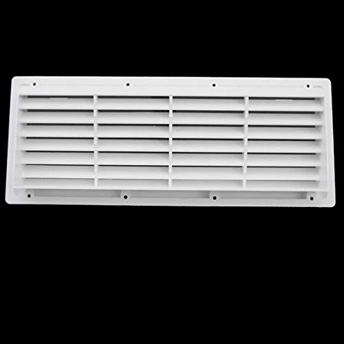 Rejilla de ventilación para nevera de caravana, autocaravana, barco de plástico blanco 374 x 148 mm