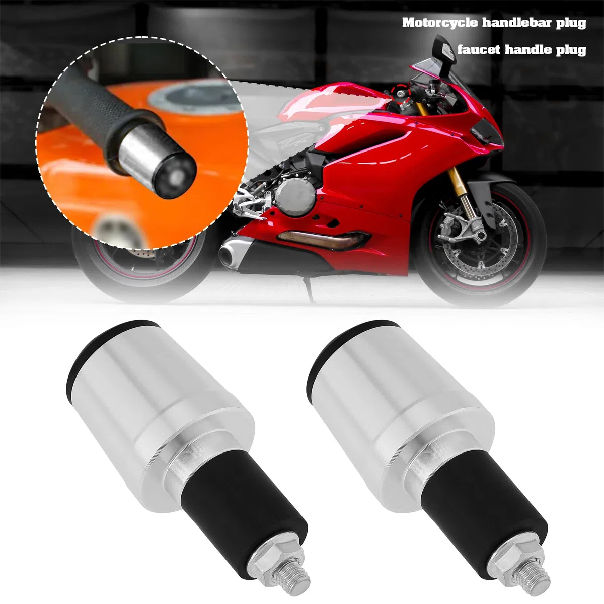 1 Par Tapones Manillar Motocicleta 7/8 Pulgadas Y 22 Mm Tapones Manillar Motocicleta Tapones Manillar Motocicleta Tapones Manillar Motocicleta Motos Cross Y Scooters (Plateados)