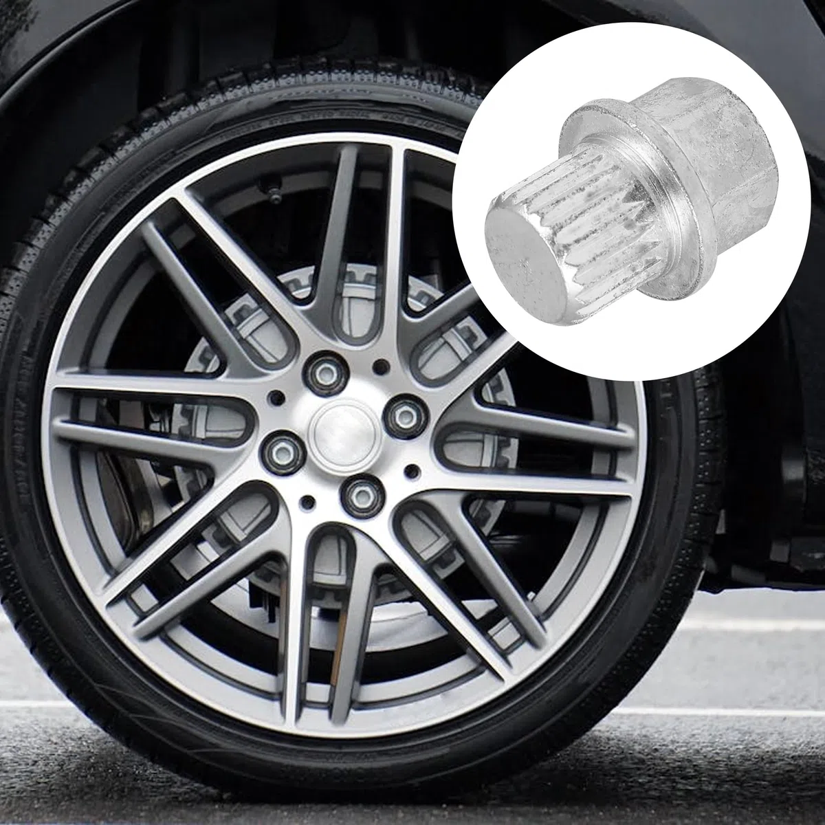 X AUTOHAUX Tuerca De Seguridad Para Rueda De Coche Llave De Extracción De Tuerca Antirrobo Para VW Para Audi 21/9PT