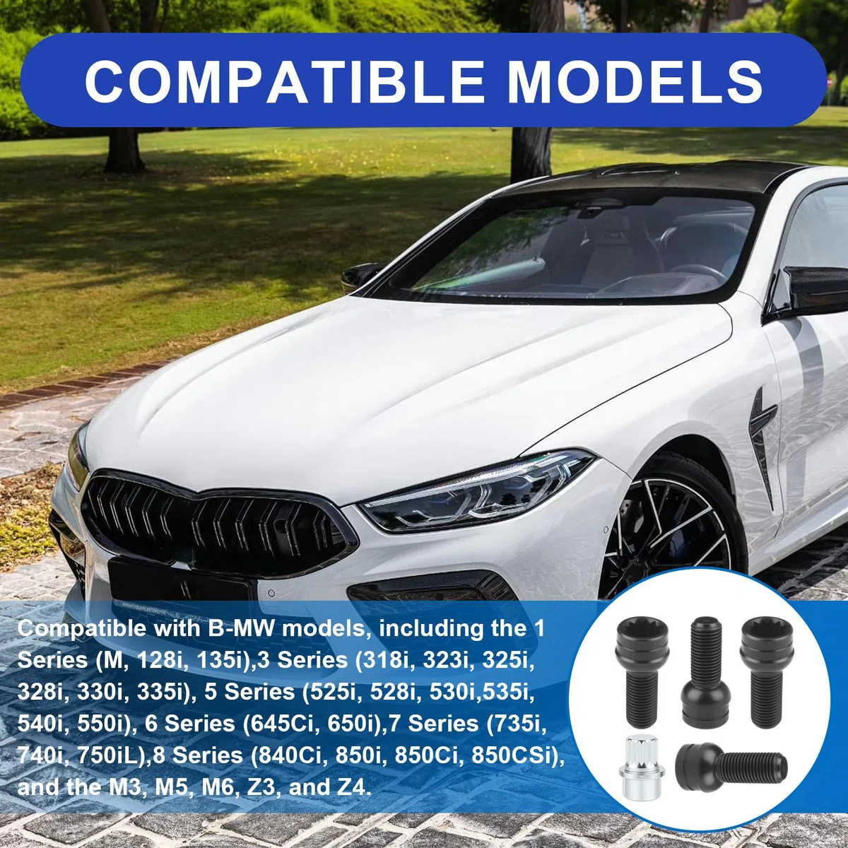 4 Piezas Tornillos Antirrobo Coche M14 x 1,5 mm y Tuerca de Seguridad, Rueda antirrobo de acero OE: 8D0601139F para Protección y Seguridad de Ruedas Compatible con VW Jet/ta BM/W