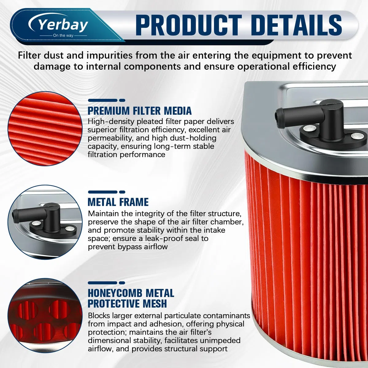 Filtro 17211-KR3-600 de Aire para HONDA CA 125 S Rebel 1995-2002/ CMX 250 C Rebel 1996-2016