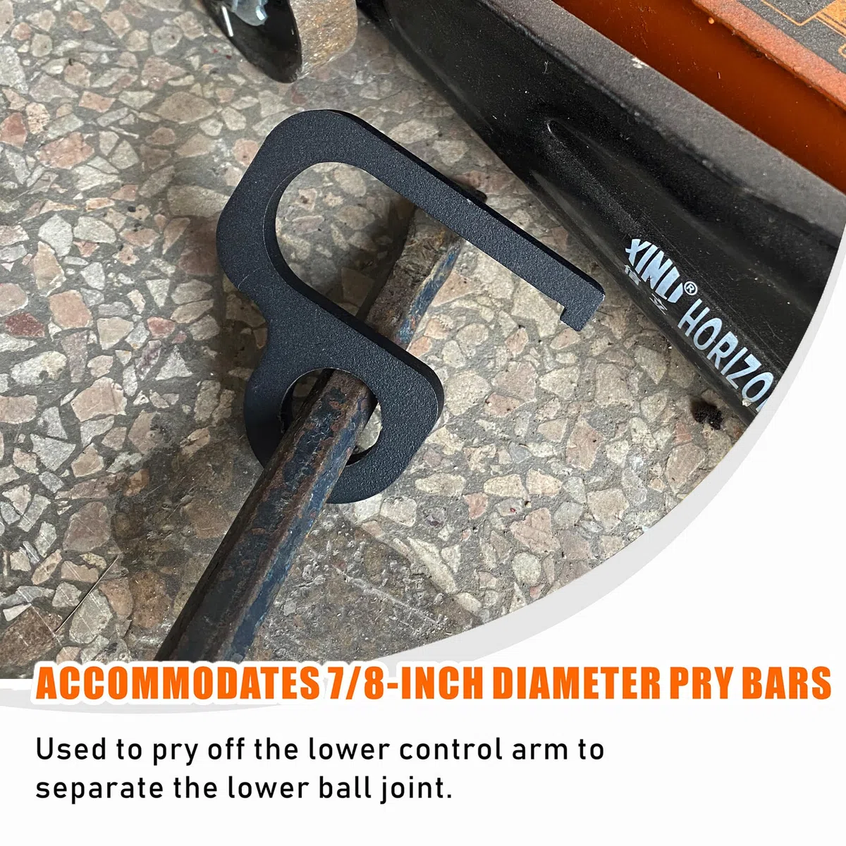 2 herramientas de palanca de brazo de control inferior resistentes, herramienta de buje especial de suspensión, buje especial de suspensión diseñado para funcionar con una barra de palanca de
