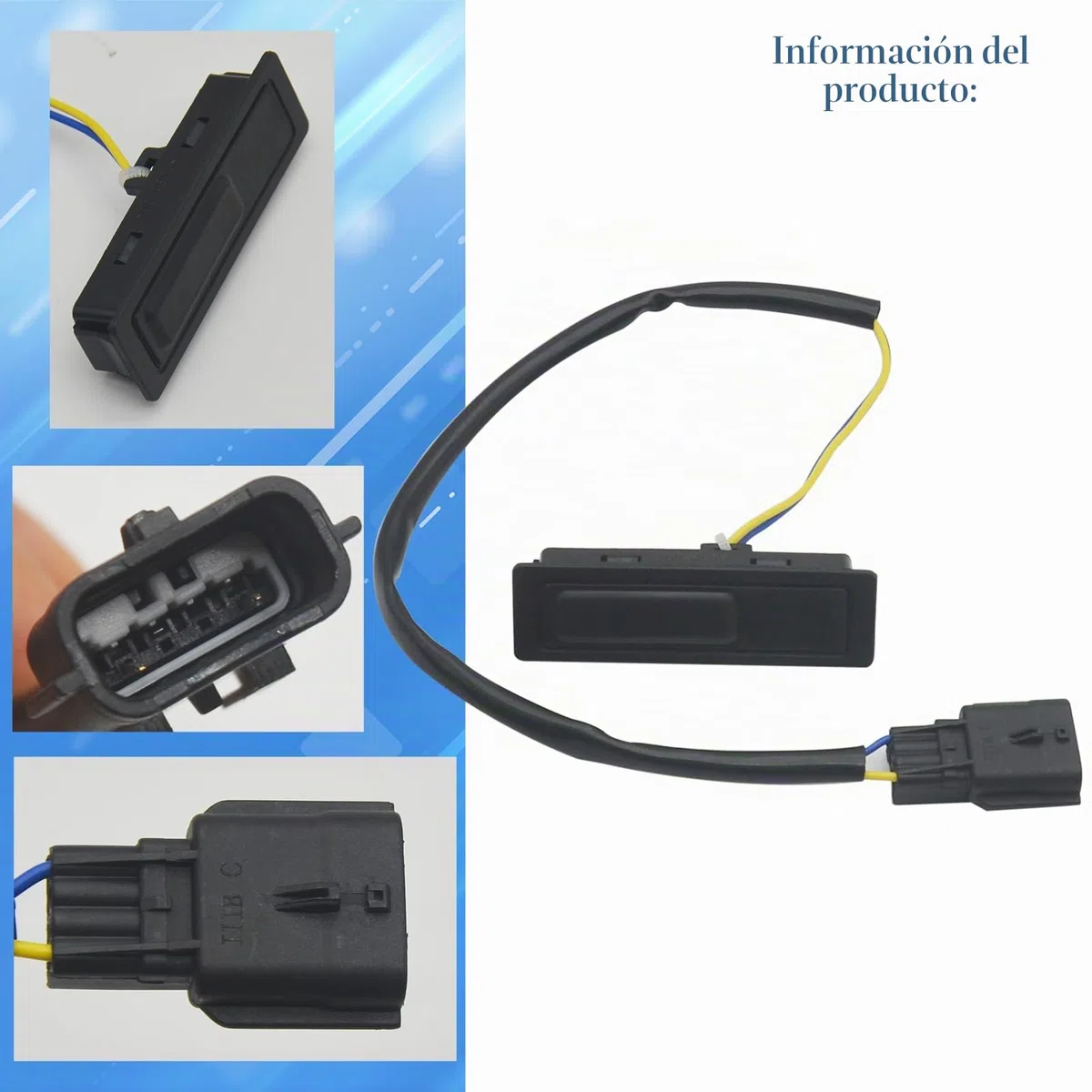 Interruptor de apertura de maletero para Qashqai J11 2013-2023 botón de maletero 253804EA0A interruptor de apertura de puerta trasera 2 pines