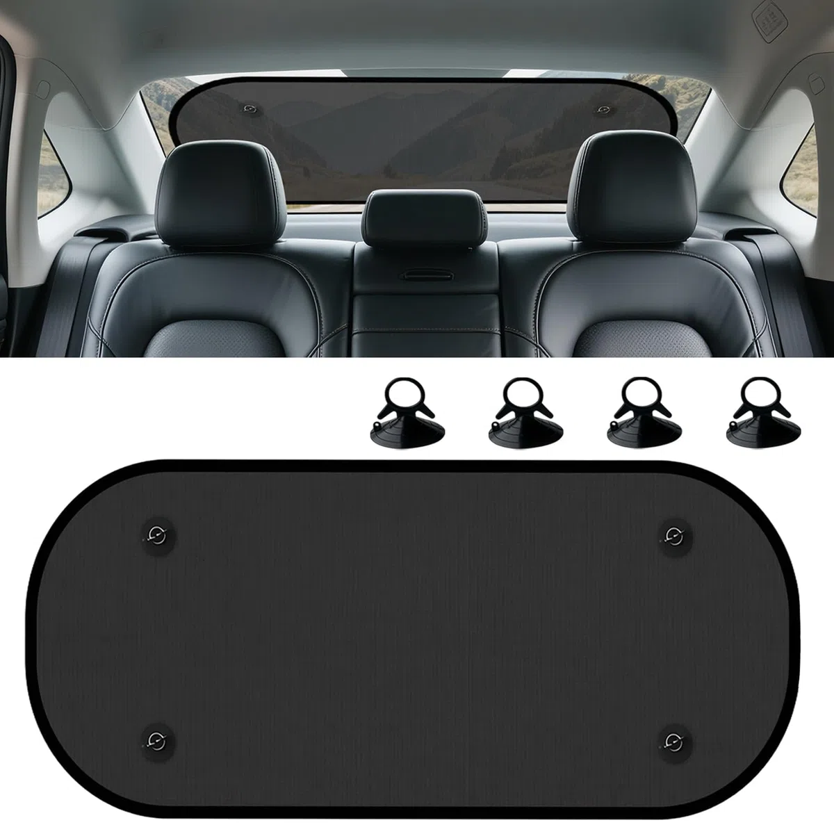 Parasol Coche Trasero para Dacia Sandero Stepway, Protector Solar Ventana Trasera, Protección UV Enfriamiento Efectivo,Protección Interior Coche