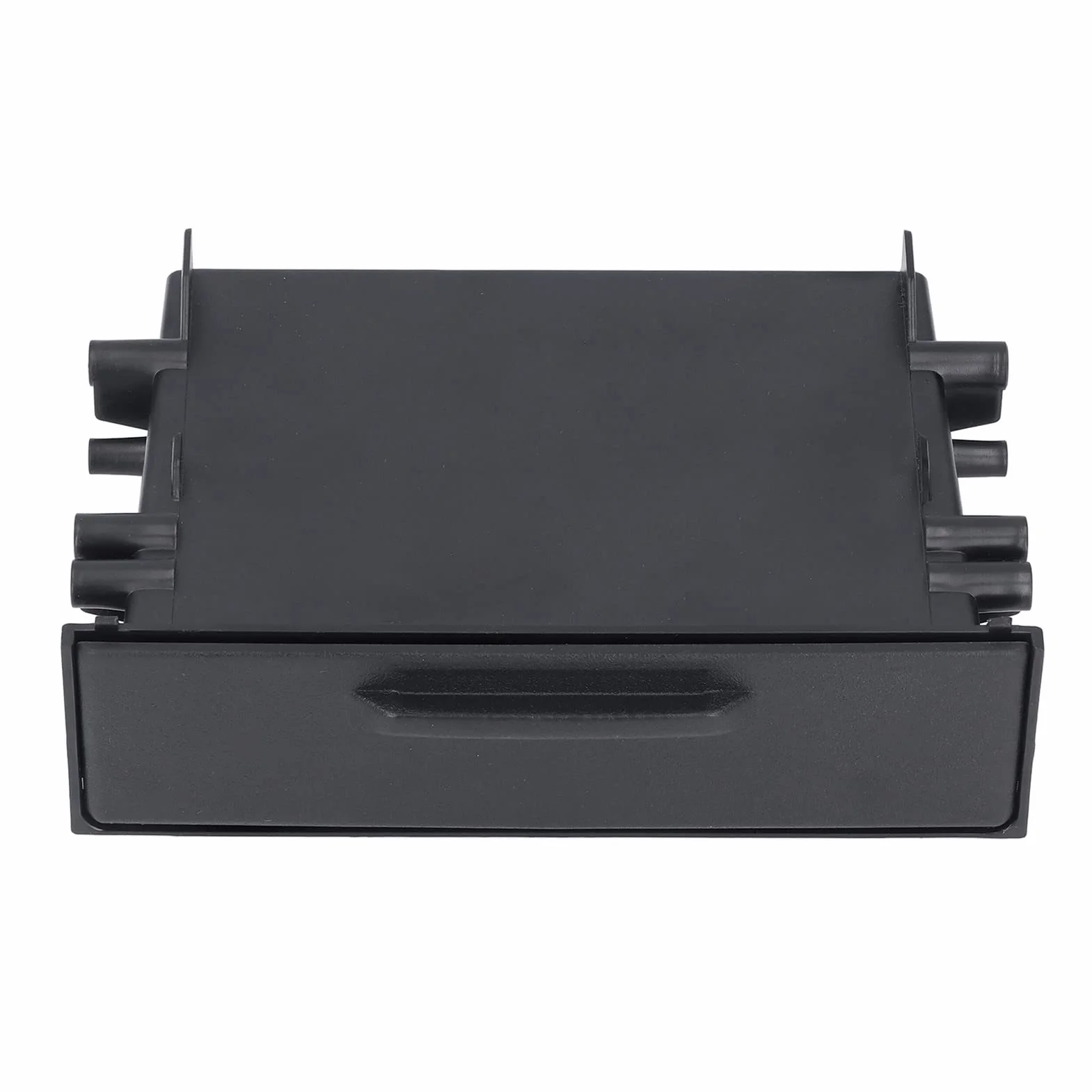 Caja de Almacenamiento de Radio 1DIN para, Organizador Interior ABS Negro, Multi Aplicaciones