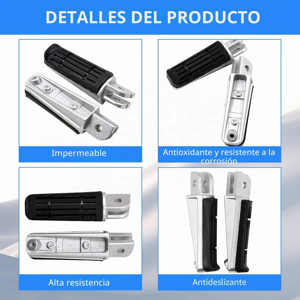 AHL Motocicleta Delantero Estribera Reposapiés Conjunto para Yamaha XJR400 XJR1200 XJR1300 FJR1300 XJ6 FZ1 FZ6 FZ6R FZ400 FZ1000
