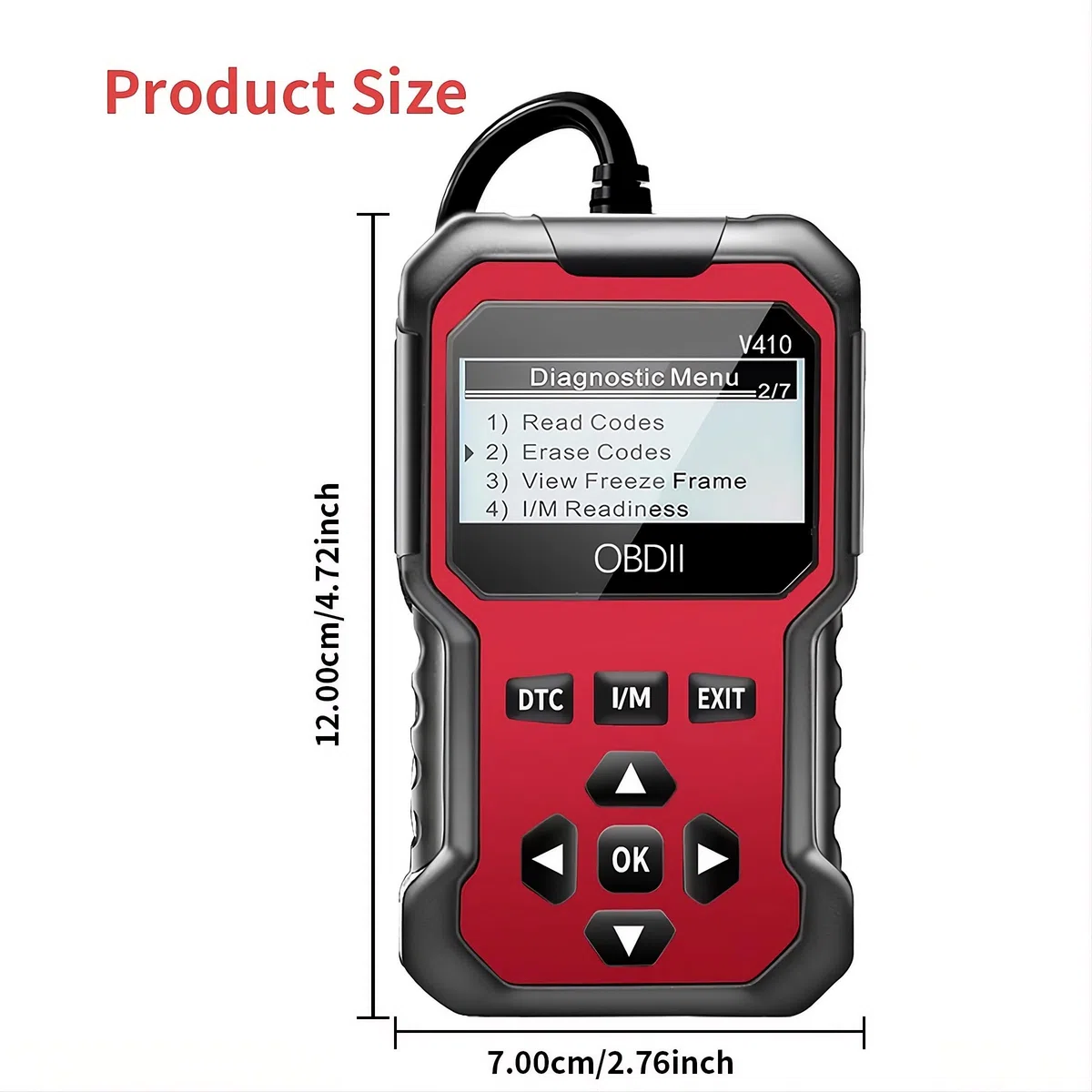 ELECTROMANIA Escáner OBD2 para Coche Naranja – Lector de Códigos de Error Motor, Herramienta de Diagnóstico Automotriz Universal OBDII Desde 1996, Pantalla LCD, Plug & Play