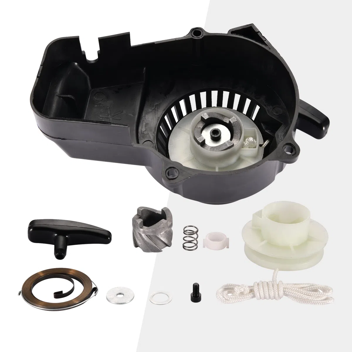 GOOFIT Motorcicleta Pull Starter Negro Reemplazar Para 2 stroke 43cc 47cc 49cc Pocket Bike ATV Mini Dirt Bike Scooter Water pump Brush Cutter