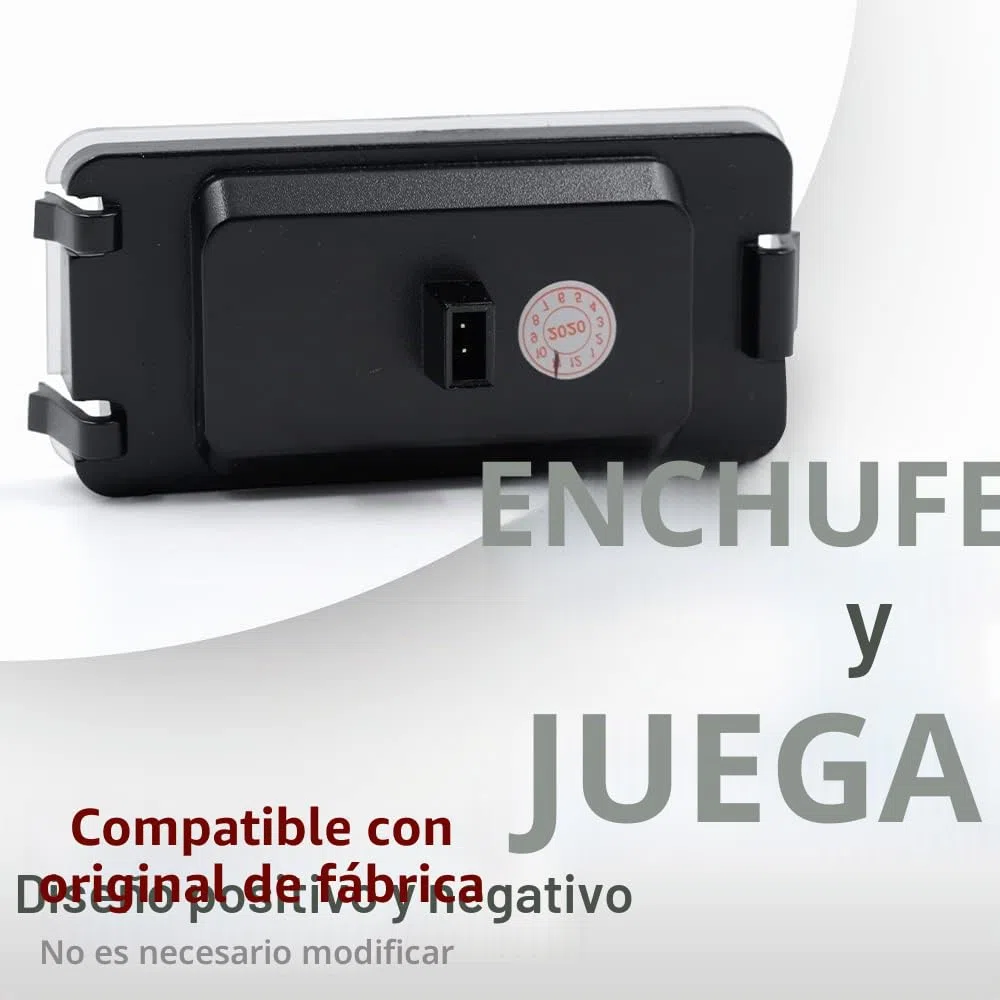 Luci Targa LED Compatibili con Seat Ibiza Cordoba Leon Toledo 1M Arosa, Fanale Posteriore Targa Lente Trasparente Super Luminoso Ricambio Accessorio 2 Pezzi