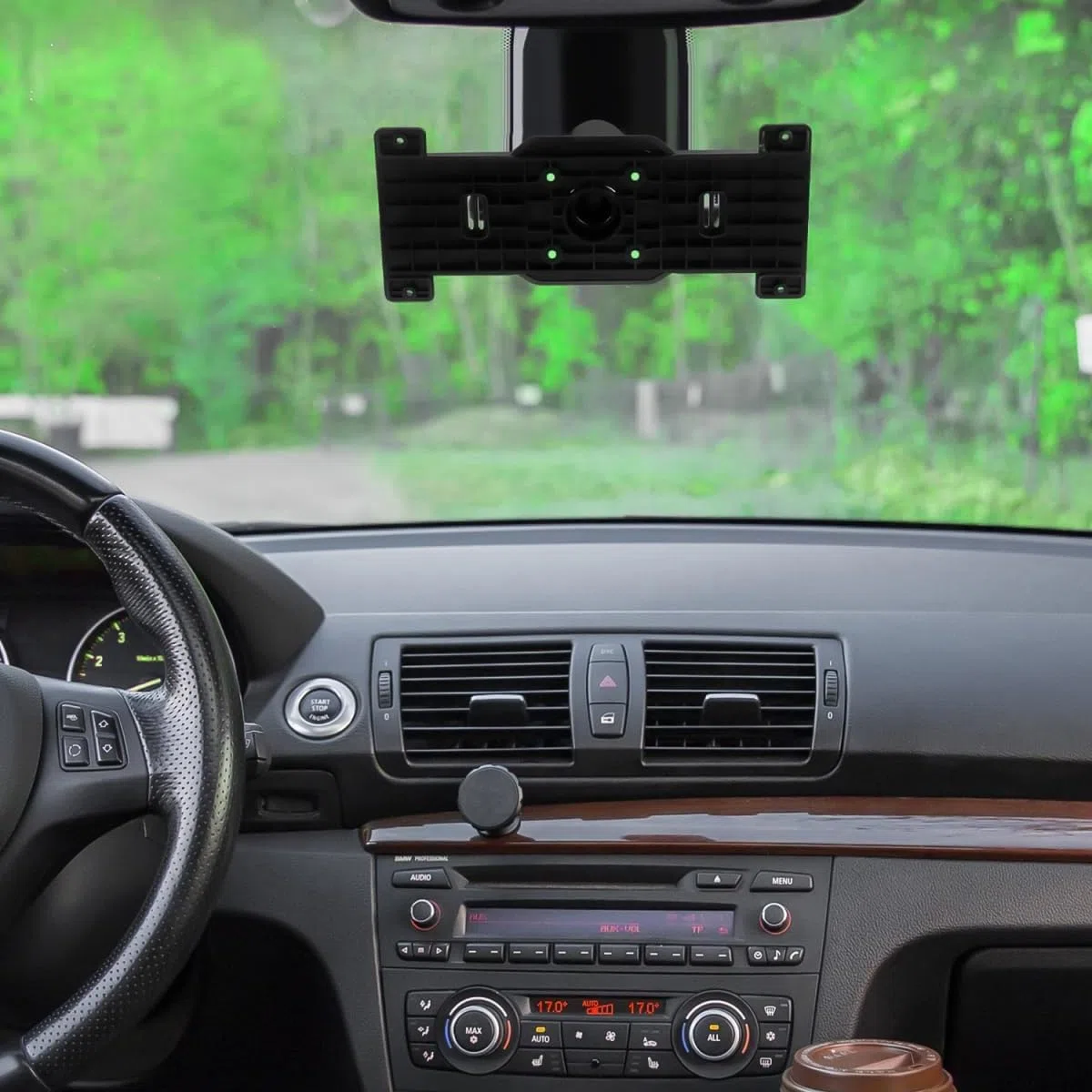 Soporte para espejo retrovisor de coche, soporte para espejo retrovisor con placa trasera, soporte metálico para cámara de visión trasera DVR.