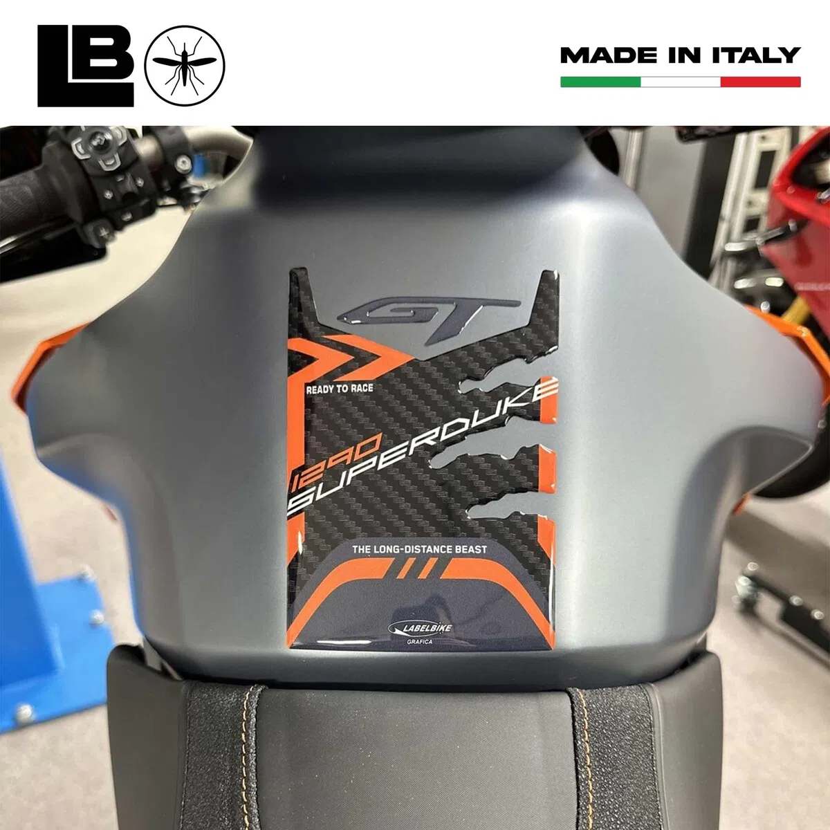 labelbike - Pegatina 3D Moto Tanque Protección y Decoración de Resina compatible con KTM 1290 Super Duke GT 2022-2024