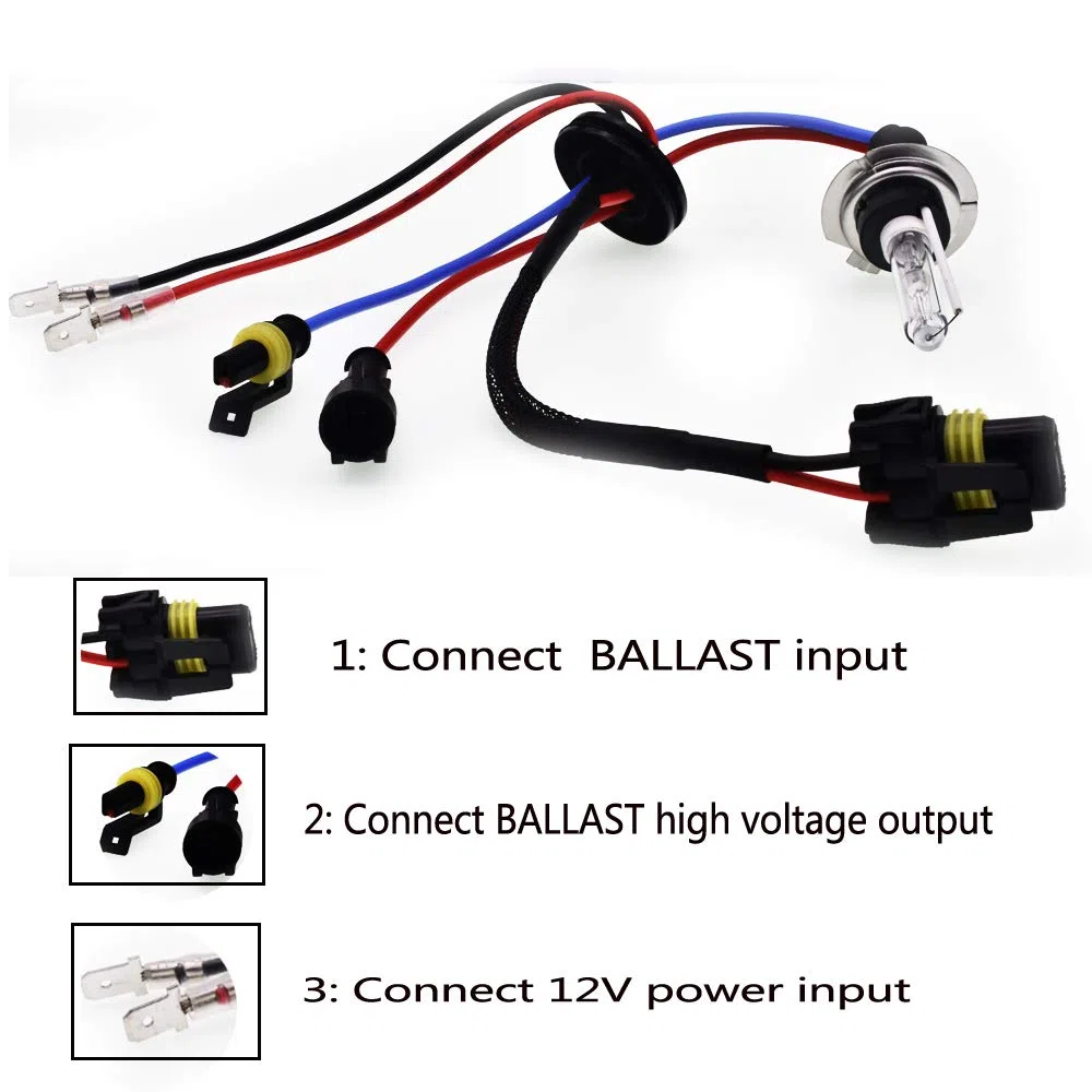 H7 35W HID bombillas de xenón faro lámpara de repuesto, Base de metal, 6000k blanco, 2pcs/set