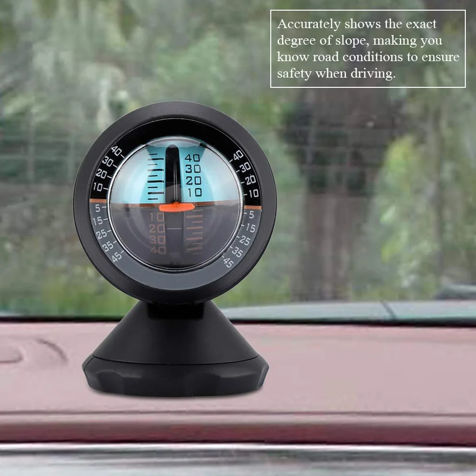 Inclinómetro de coche indicador de pendiente herramienta de equilibrio de gradiente con rotación de 360 grados para coche/vehículo