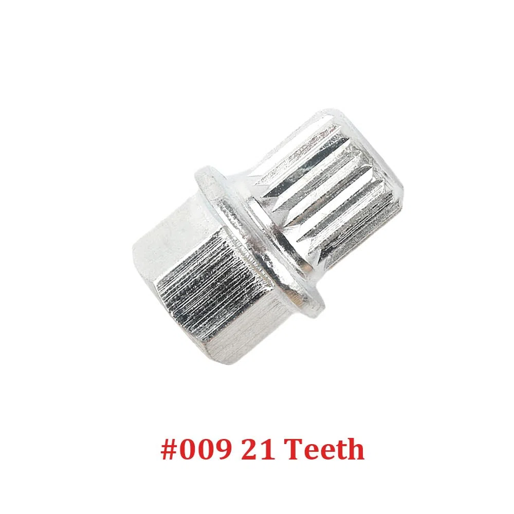 Tuercas Rueda,Tuercas Ruedas Coche Adaptador de llave de tuerca de seguridad for perno de rueda antirrobo de 5 piezas #000-#009 apto for Bora Golf Jetta Passat apto for Audi A4 A6 A8 TT Q7 Q5(007 19 t