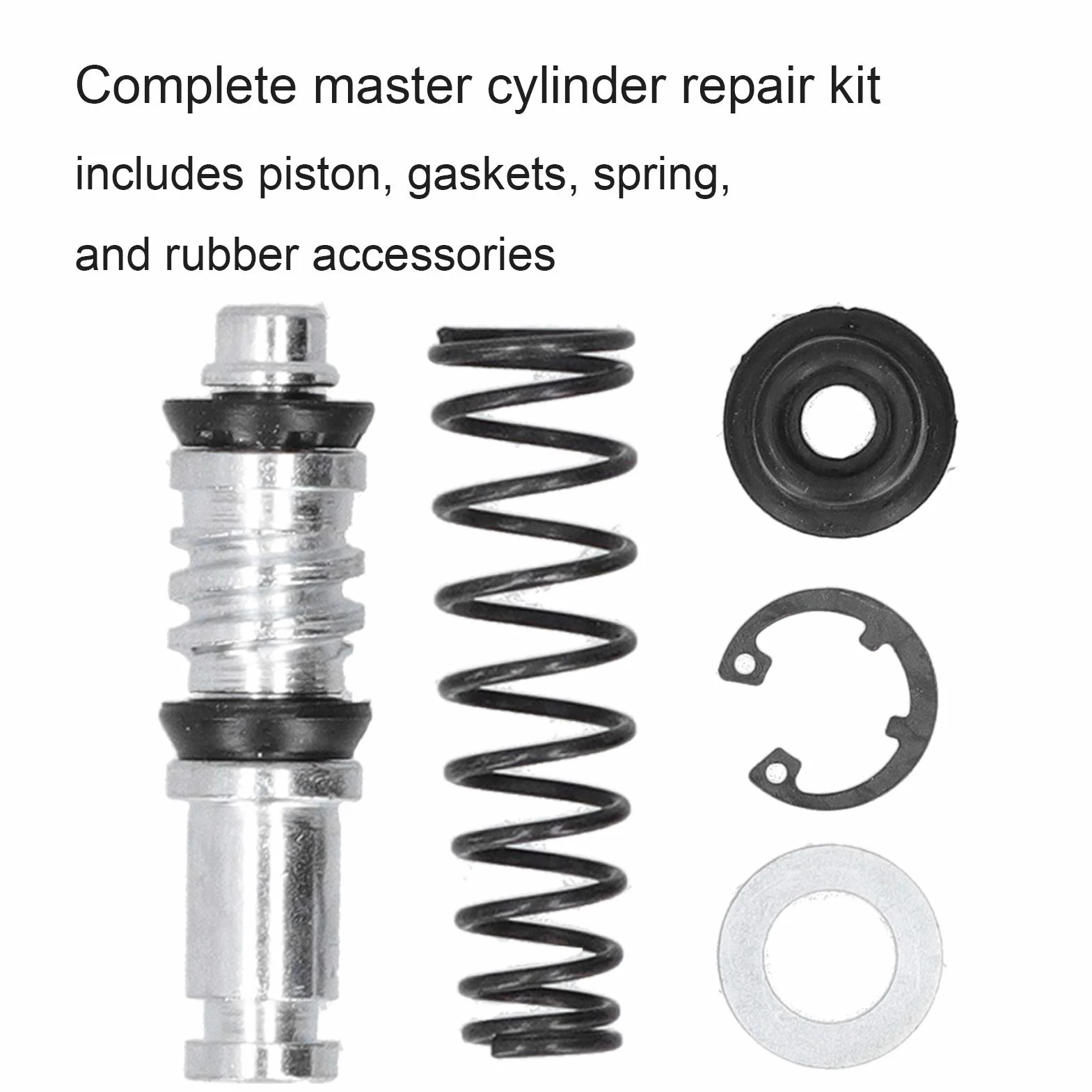 Kit Reparación Cilindro Maestro Freno Kit Reparación Bomba Freno Embrague Motocicleta Con 1 émbolo Pistón 2 Espaciadores 1 Resorte 1 Accesorios Goma