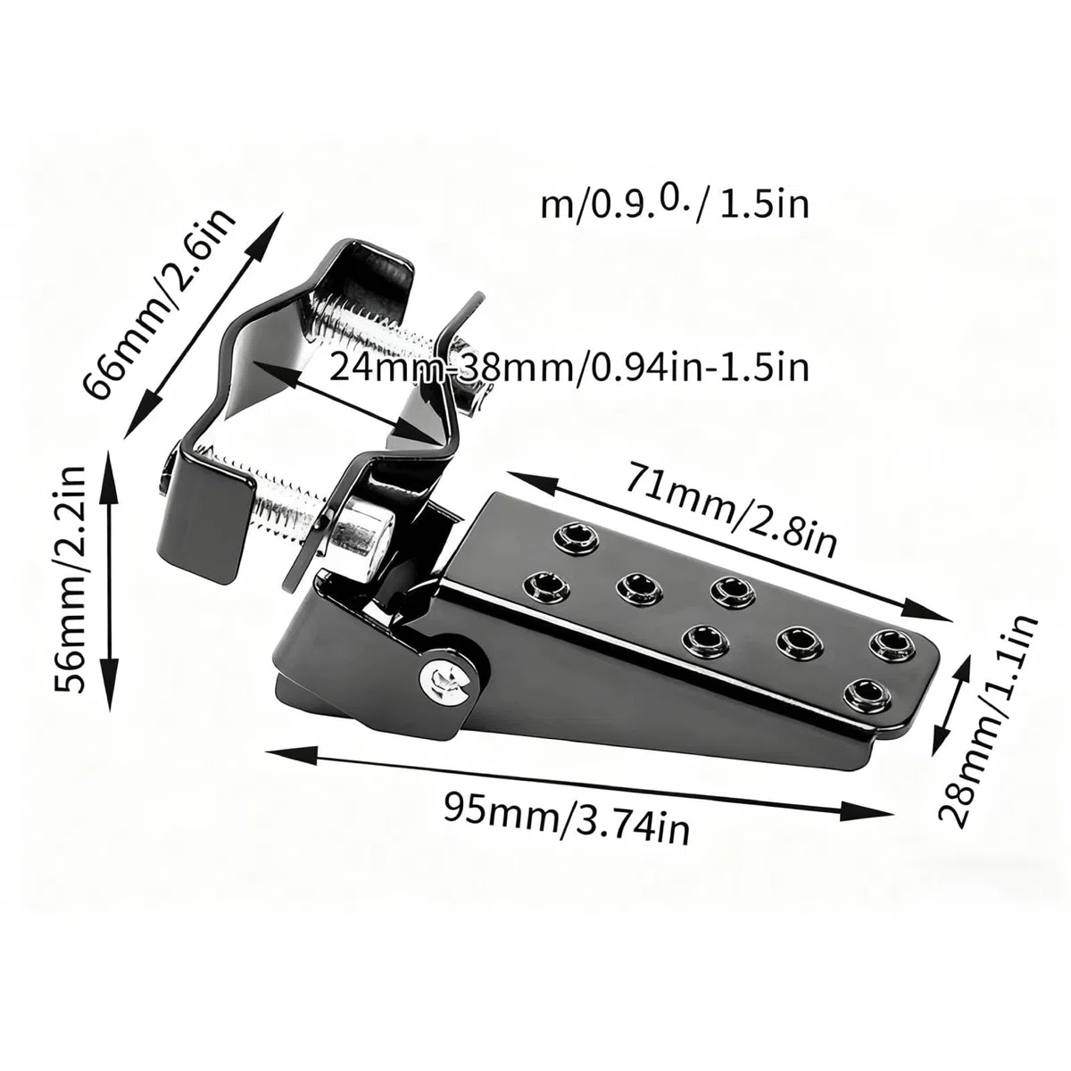 VOBOR Estriberas Universal Scooter, Reposapies Pasajero para Moto, Reposapiés de Marco de Motocicleta