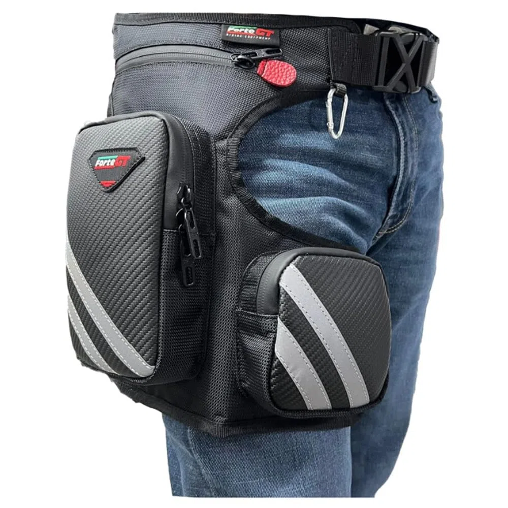 43 MAXI Bolsa de pierna para moto, Negro , Deporte