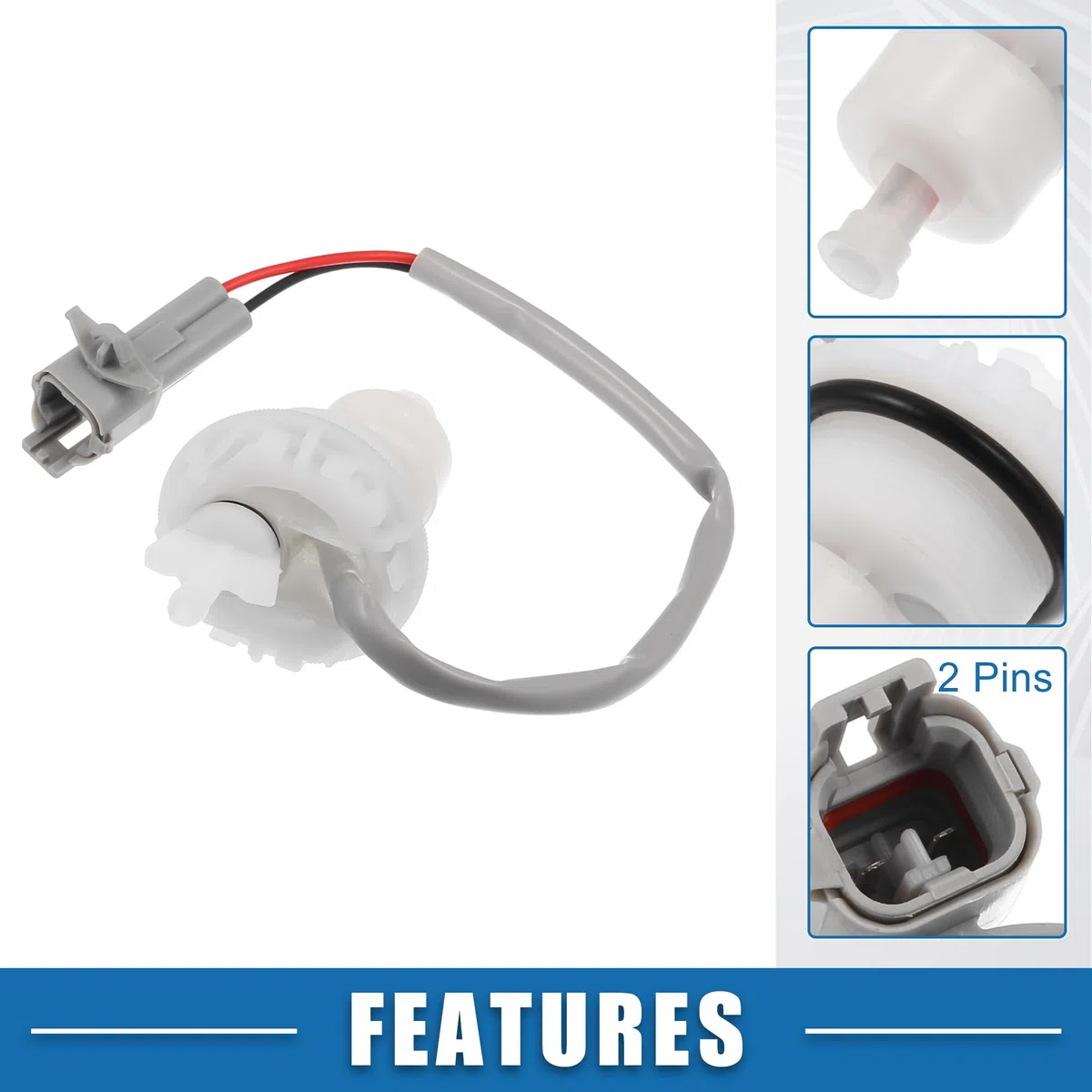 A ABSOPRO Interruptor Sensor Agua Filtro Para Toyota Land Cruiser 80 90-07 | 1 Pieza, Blanco Y Gris, Plástico, 12V, 2 Pines, Rosca M36X1.5, 28Cm, 8.4X4.9Cm, 8446160050, Para 80 100 Series Hdj Hzj
