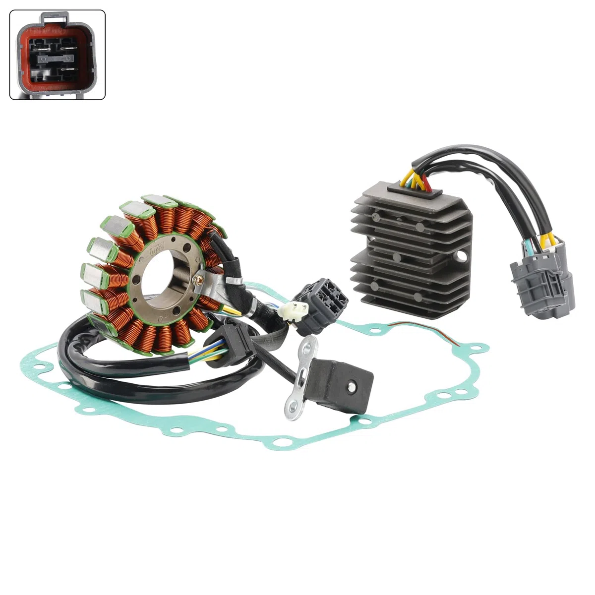 Topteng Stator Regulator Rectifier Gasket Apto para Kymco Mongoose Maxxer KXR MXU 250
