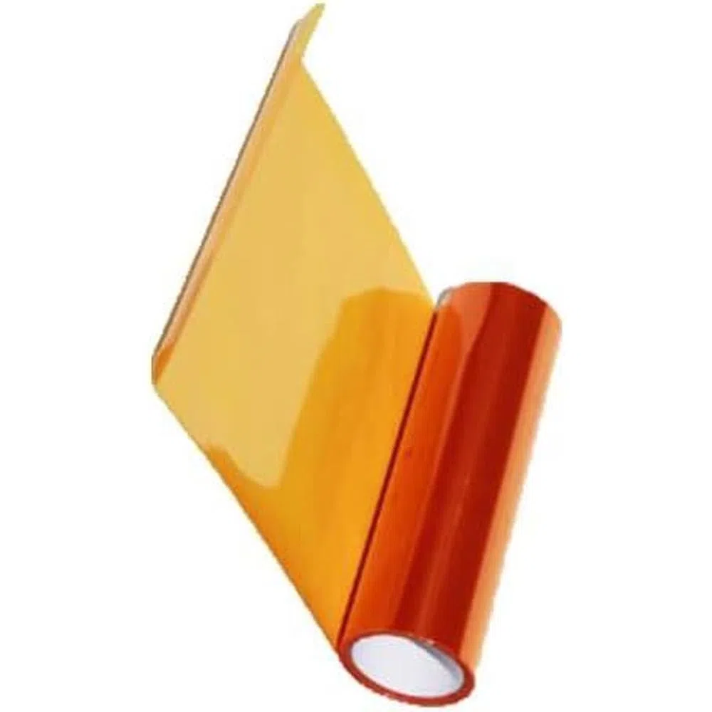 Vinilo para Faros Naranja 30 x 100 cm, Lámina de Colores para Faros, Película Protectora Adhesiva para Faros Delanteros, Pilotos Traseros y Luz Antiniebla, Compatible con Coche, Moto, Camión