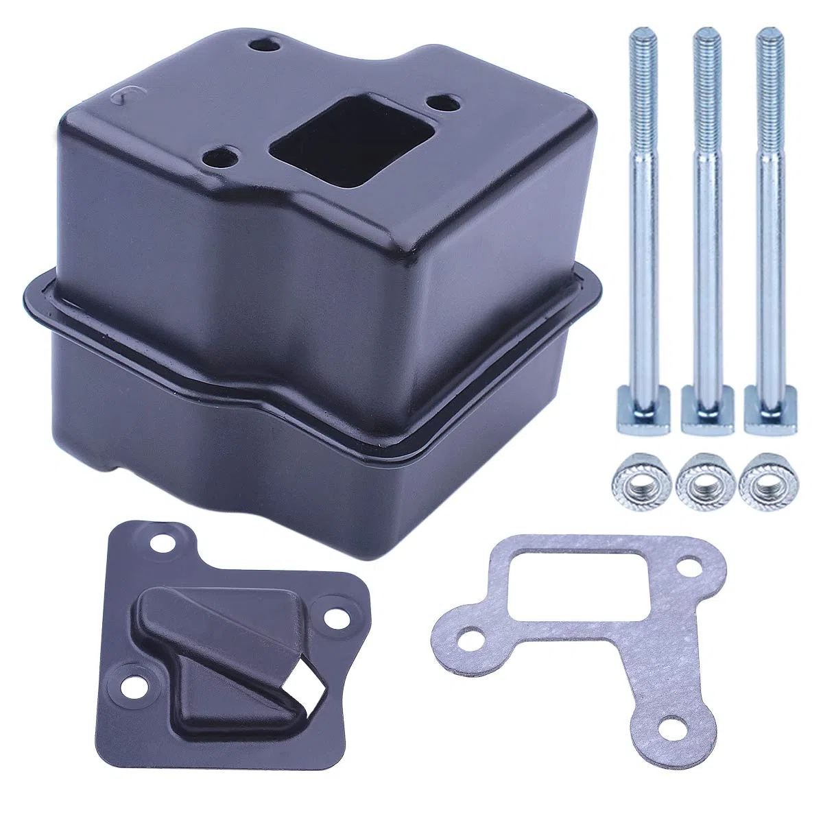 Adefol Silenciador de Escape Kit para Motosierra Stihl MS290 MS390 310 029039 con Junta de Escape Pernos Junta de Metal para 1127040 0601, 11271400601
