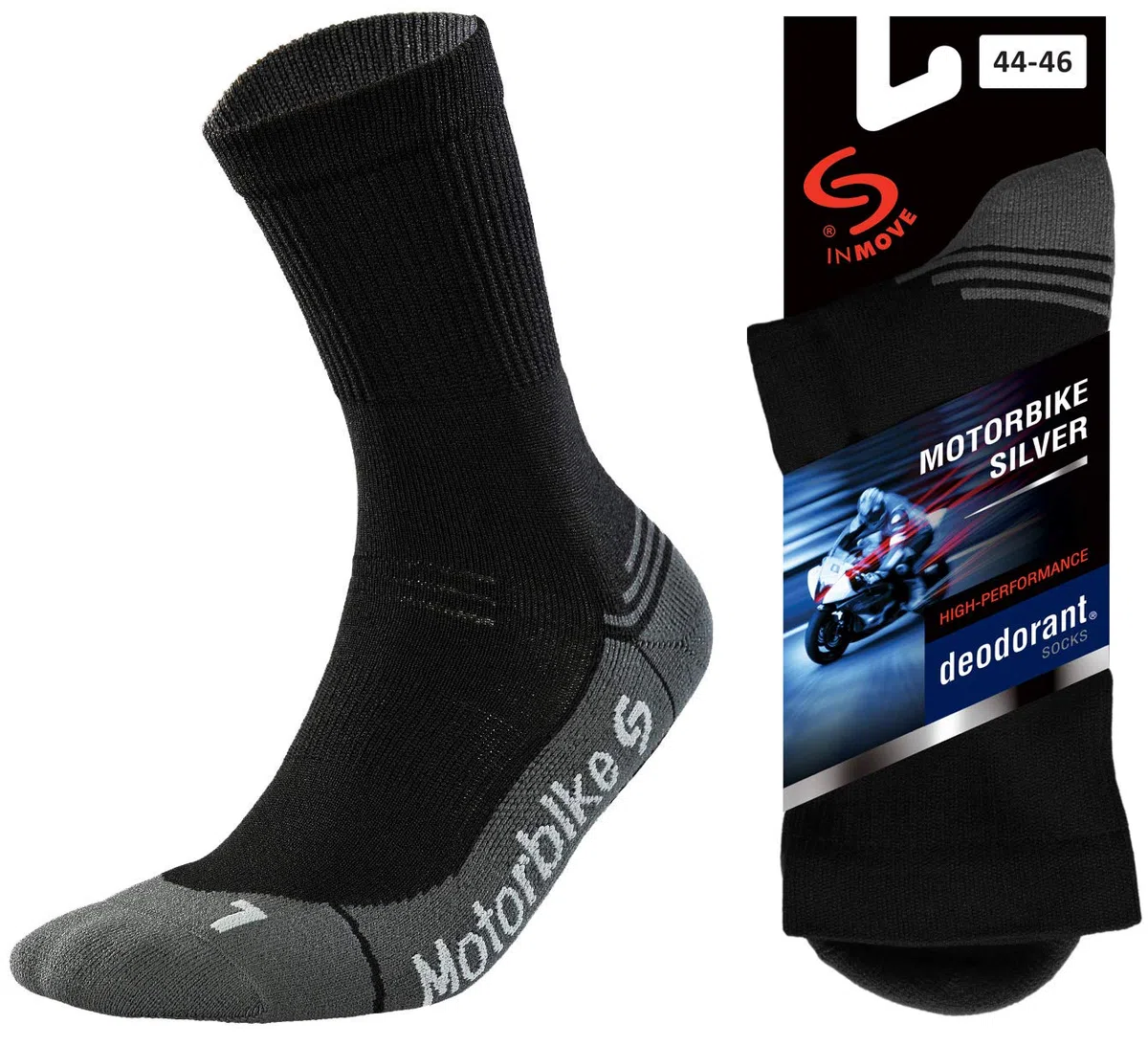 TODO Motorbike Calcetines de Moto para Hombre | Calcetines deportivos para motocicleta | Corto, Ligero y Transpirable (1 par - Negro, 38-40)