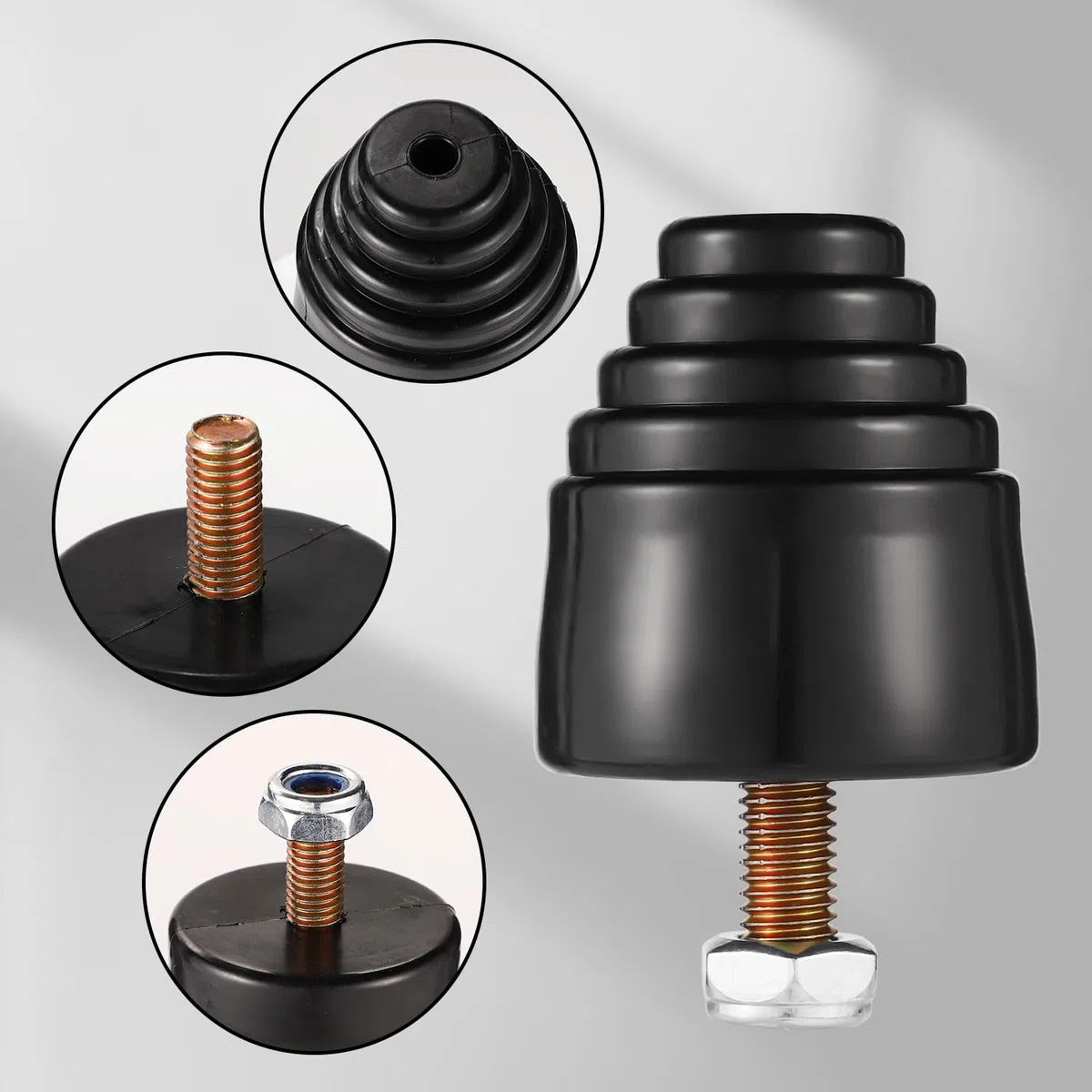 2uds Tope de Goma para Suspensión, Kit de Tope de Suspensión con Tuercas Universal Tope de Suspensión de Energía Accesorios Automotrices para la Mayoría de los Automóviles y Camiones