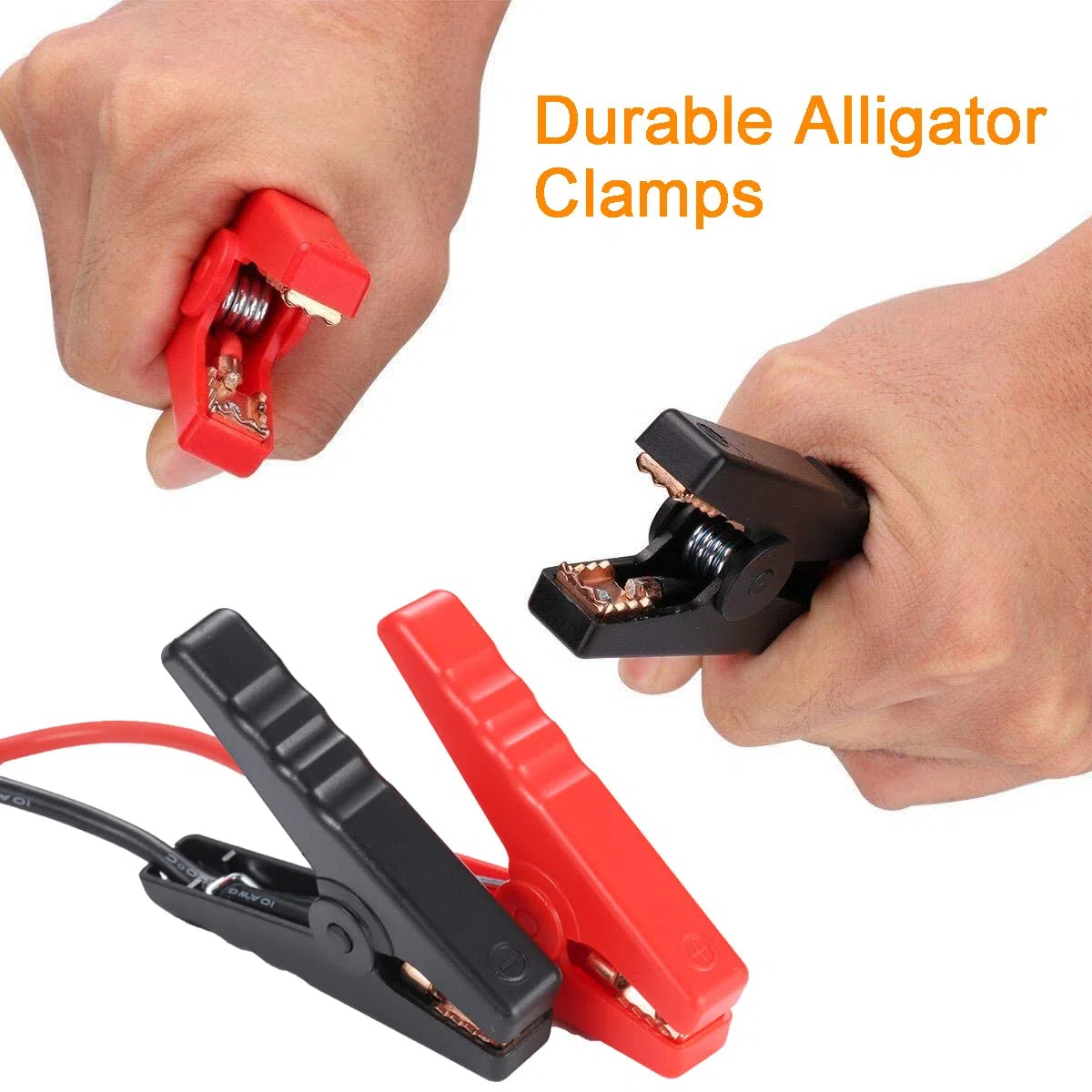 Greluma 1PC Cables de Abrazadera de Refuerzo de Arranque de Puente Inteligente portátil de Emergencia automotriz,Abrazadera de cocodrilo de Repuesto para arrancador de batería de Coche portátil 12V