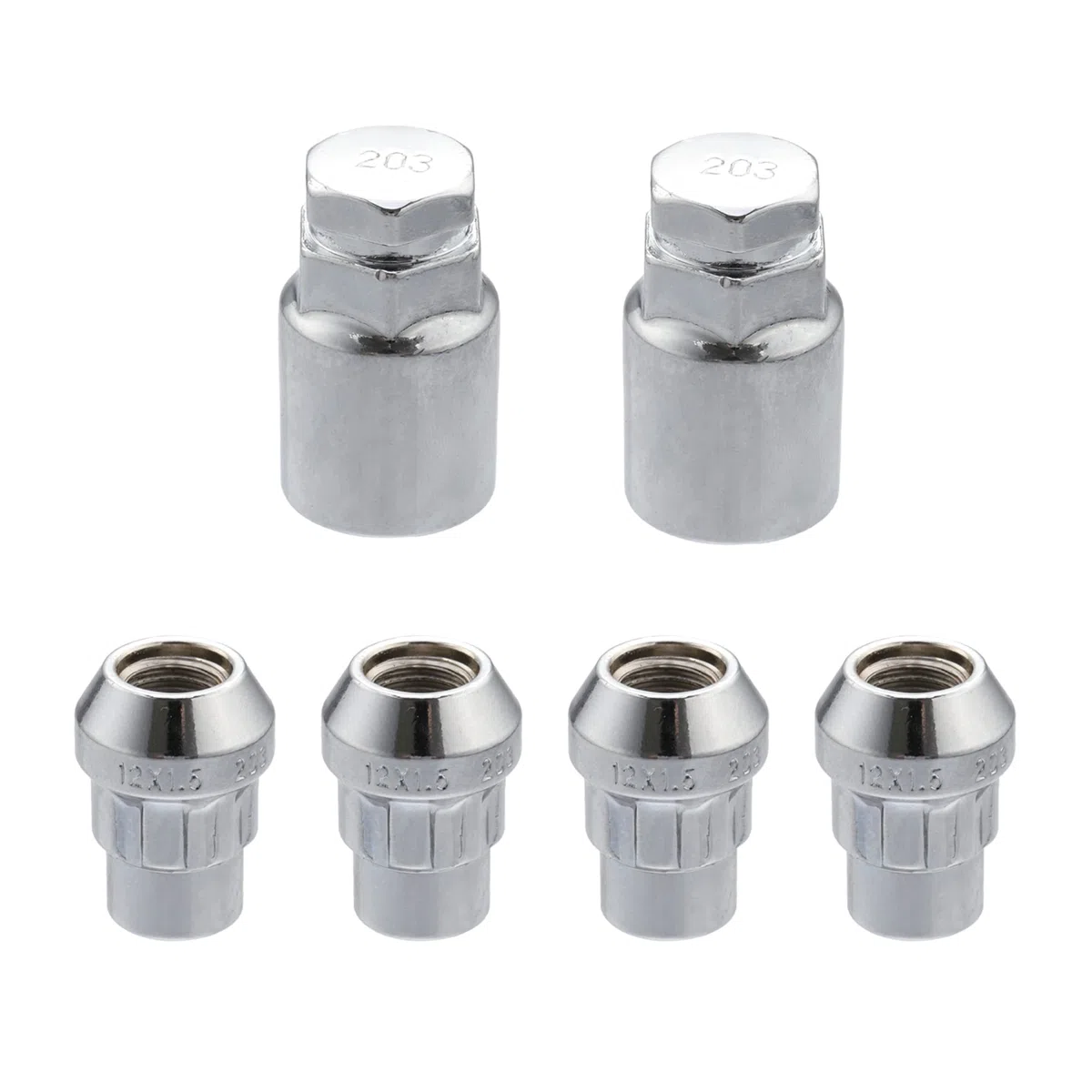 X AUTOHAUX M12x1.5 Coche Rueda Bloqueo Tornillo Tuercas Antirrobo Juego para Hyundai Sonata Plata Tono