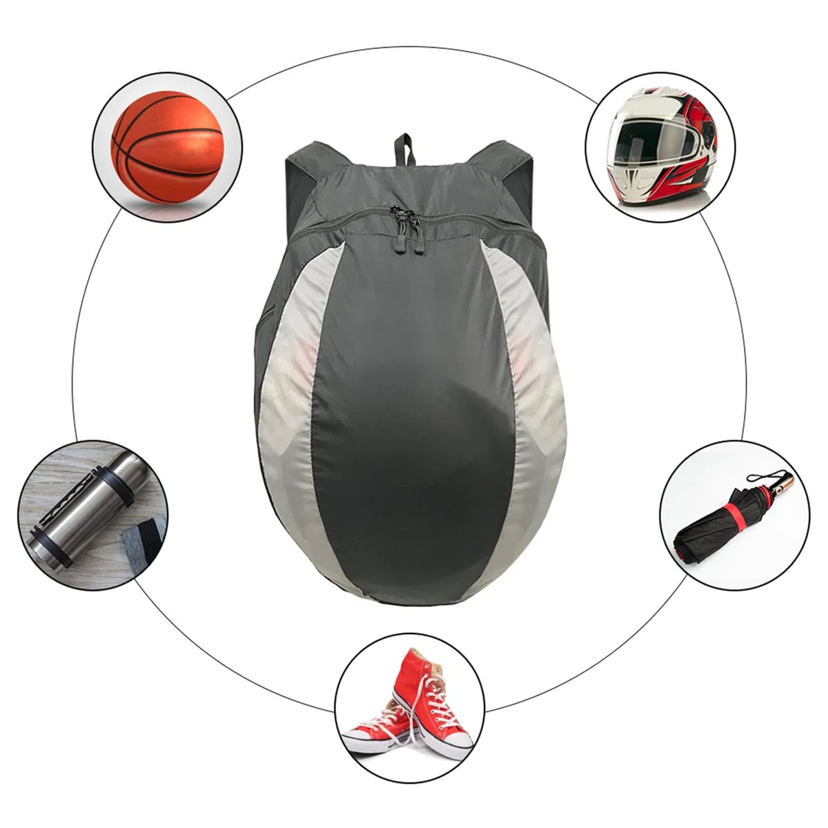 Mochila para Casco de Moto 28L, Bolsa de Viaje Deportiva para Motocicleta, Impermeable para Hombre y Mujer - Compatible con Bicicleta, Esquí, Baloncesto, Fútbol