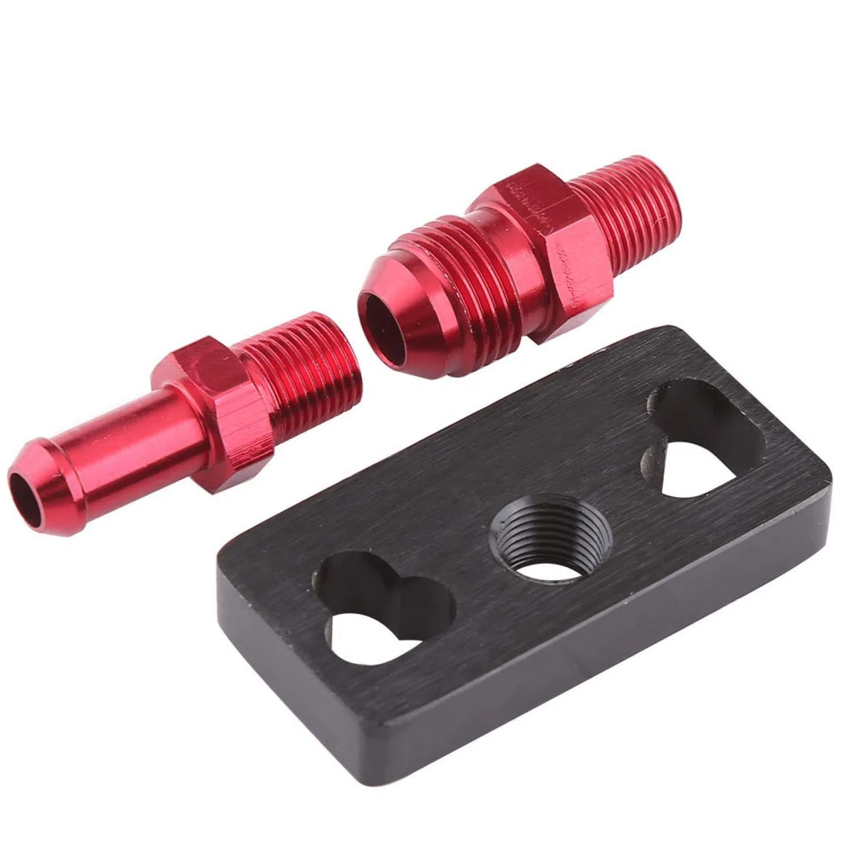 Kit De Adaptador De Riel De Combustible, 1/8 NPT Adaptador De Regulador De Presión De Riel De Combustible Reemplazo De Aluminio Para Adaptador De Riel De Combustible Adaptador De Línea De Combustible