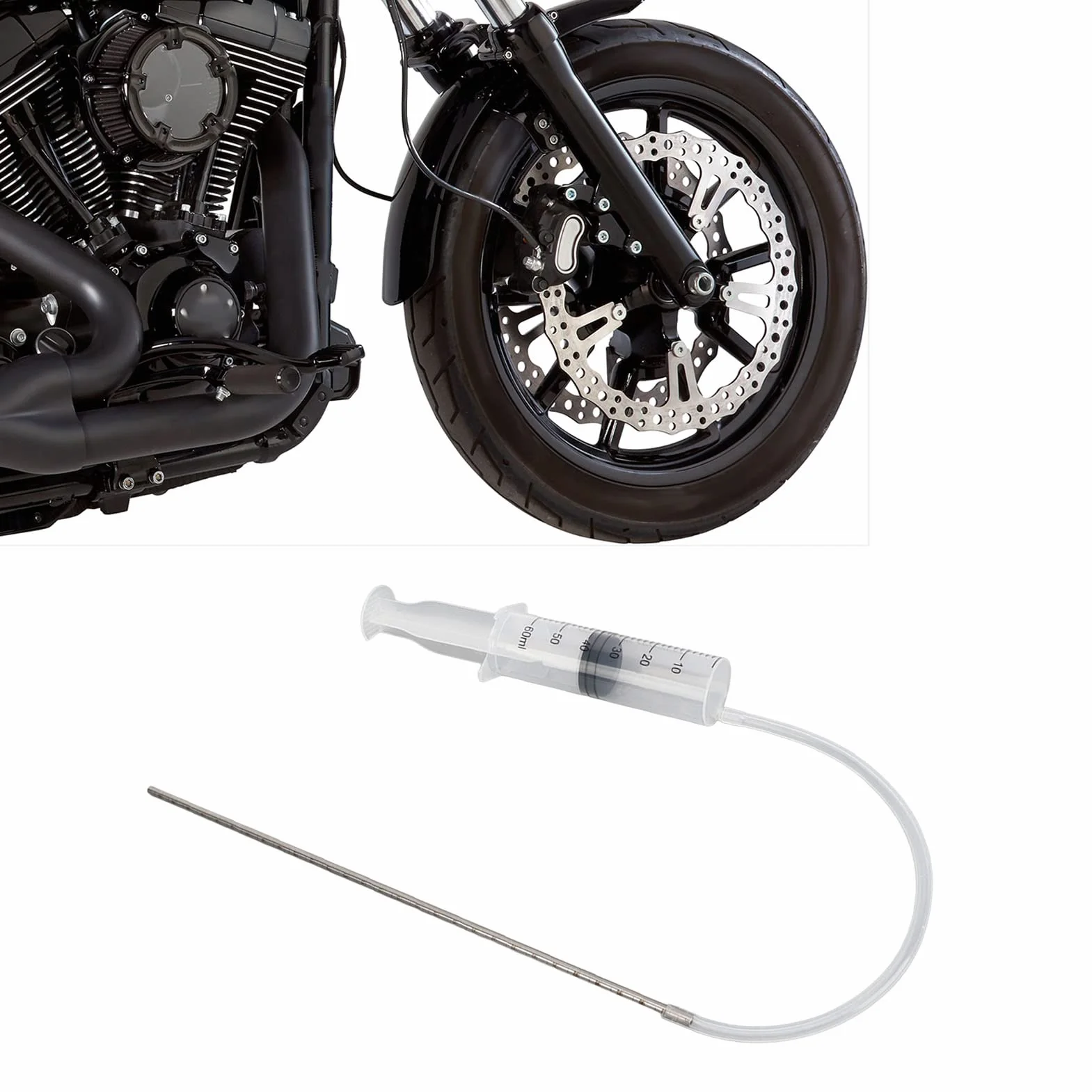 Herramienta de Nivel de Aceite de Horquilla, Indicador de Nivel de Aceite de Horquilla de Motocicleta Kit de Herramientas de Aceite de Horquilla de Ajuste de Jeringa de Aceite de