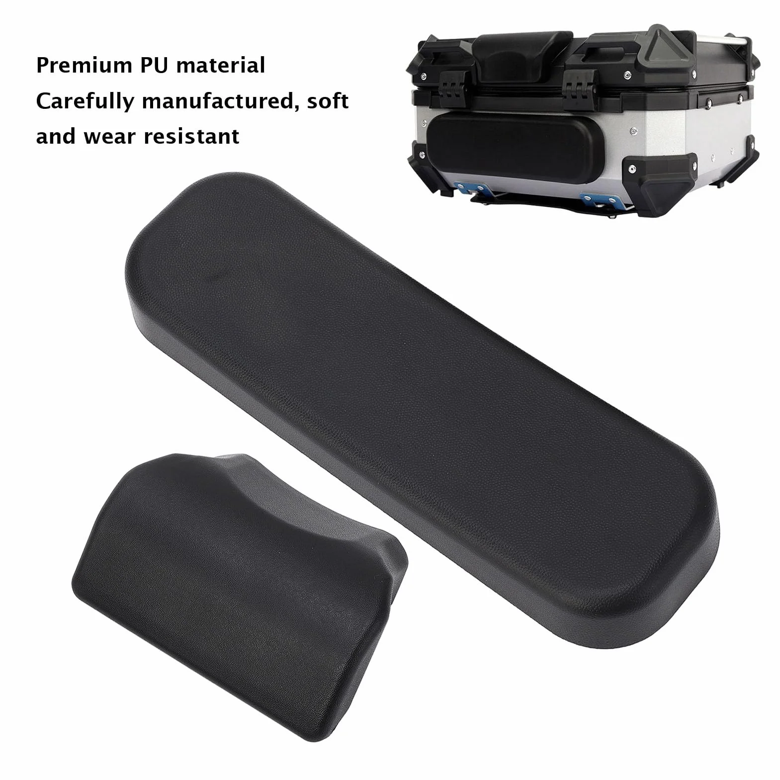 Respaldo de Caja para Motocicleta, Pegatina Autoadhesiva para Respaldo de Pasajero, para Caja de 22L, 25L, 28L, 32L, Barras Sissy, Cojín de Respaldo para Caja
