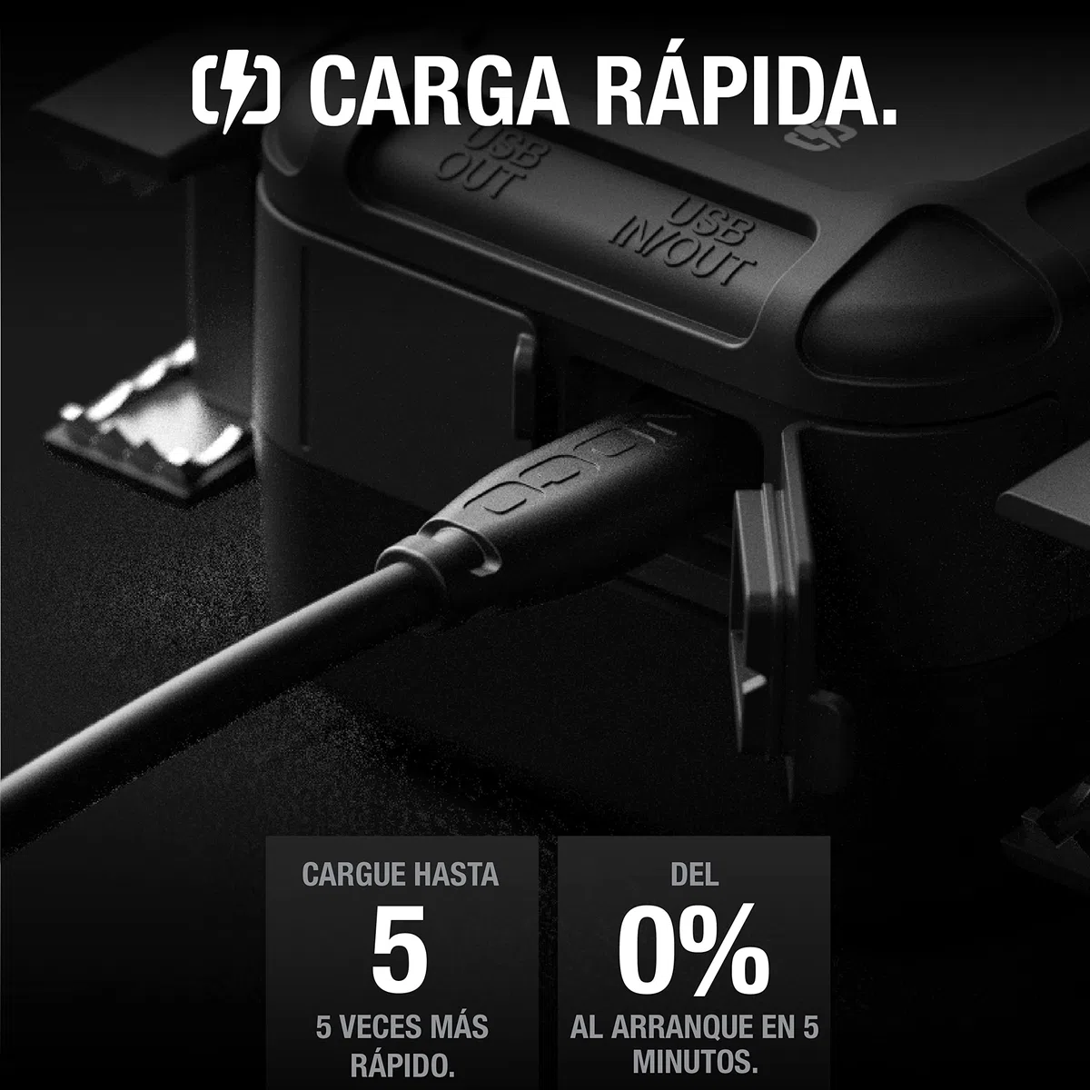 NOCO GBC011 Boost X Cargador de Coche 12V 65W para Arrancadores Auxiliares de Litio GBX45, GBX55, GBX75 y GBX155 UltraSafe