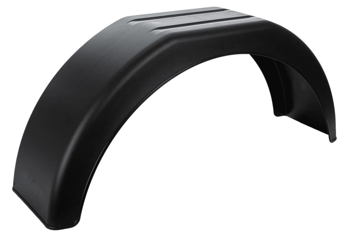 DOMAR Guardabarros Simple para Remolque 13 y 14 Pulgadas Paso de Rueda Plano de plástico 770 x 200 mm Cubierta Protectora antibarro Accesorio carrocería vehículos Ligeros