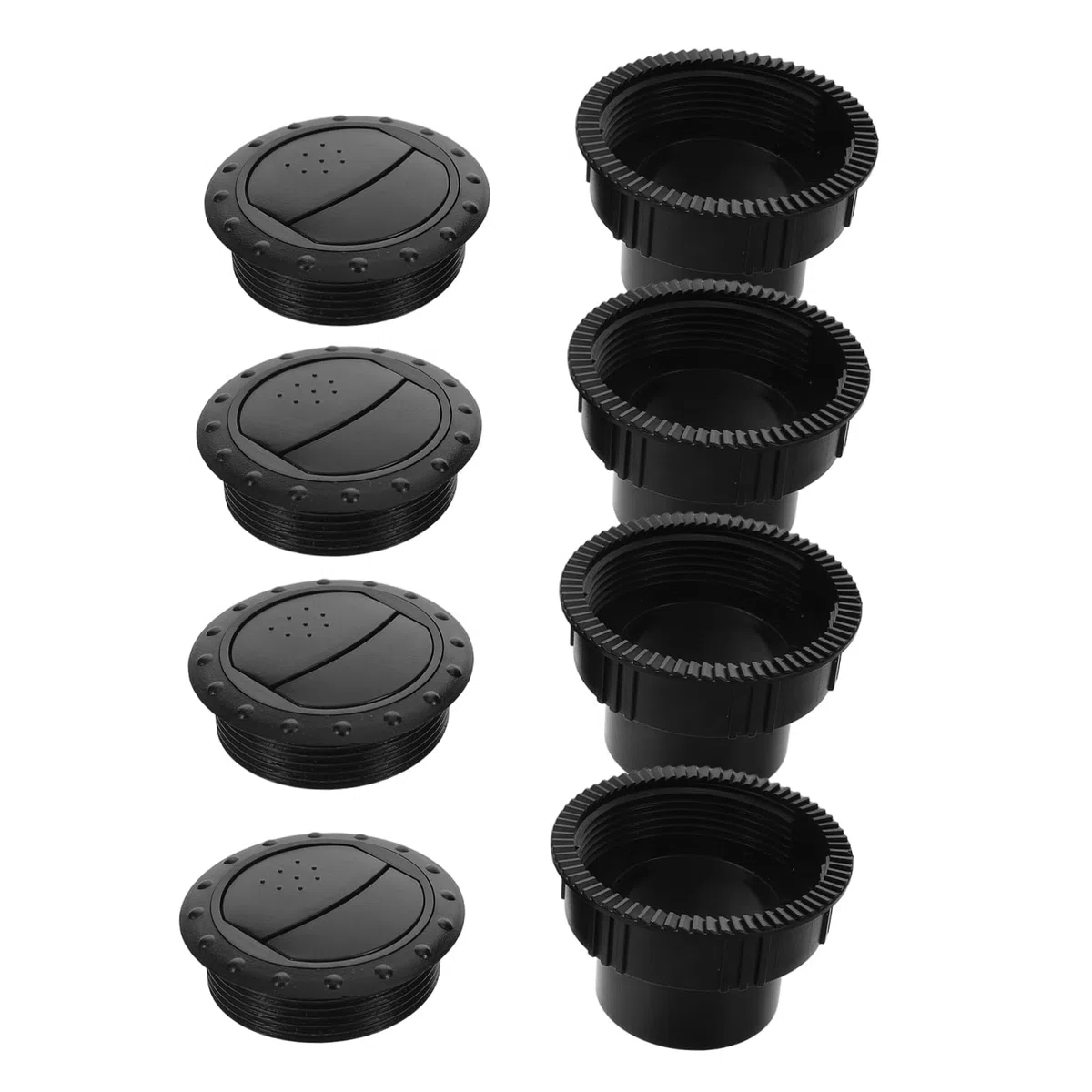 Cabilock 4 Salidas De Aire Acondicionado Para Coche Rejillas De Ventilación De Ventilación Tapa Del Radiador Indicador De Temperatura Abs Color Negro