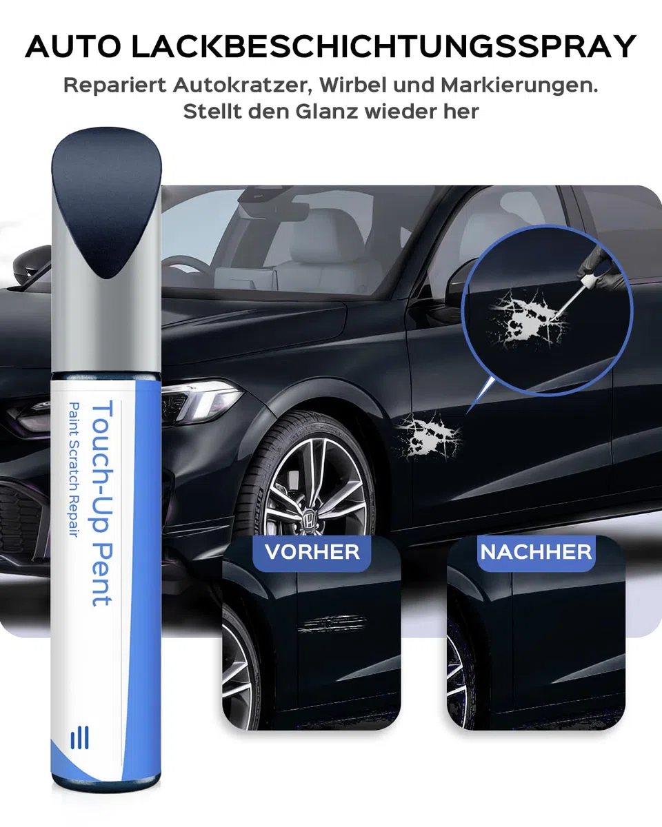 B-588P Obsidian Blue Pearl Lápiz de retoque para Honda – Conformidad exacta para chips y arañazos