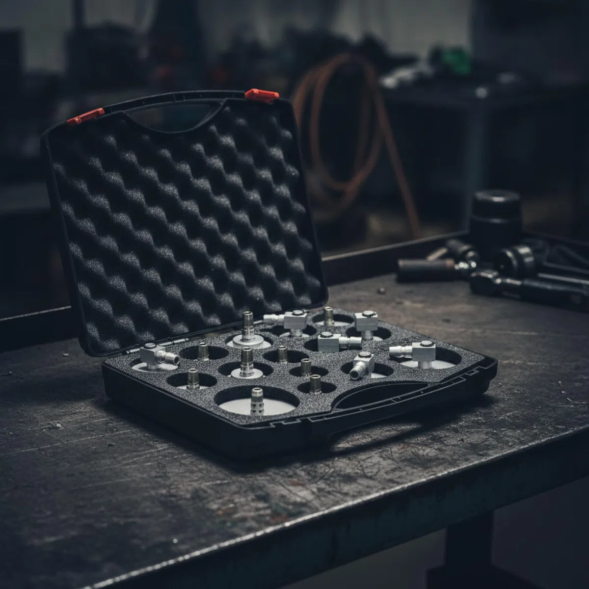 harayaa 15 Piezas Purgador Frenos Metálico | Portátil, Juego Adaptadores para Líquido Frenos, sin, Herramientas, Taller Mecánico, Mecánicos