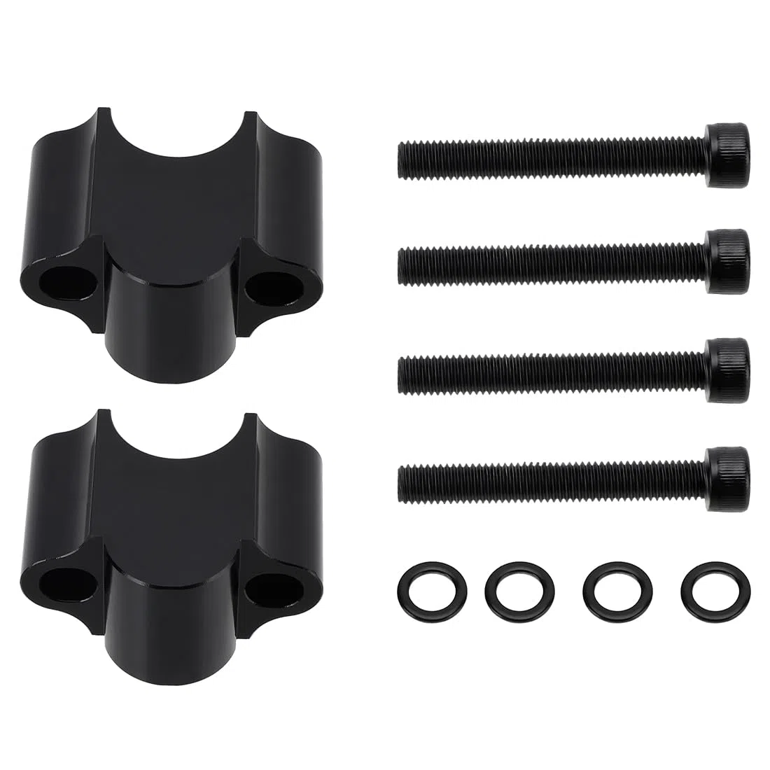 Elevadores de manillar negros 7/8" de alta resistencia con altura de 30mm para Honda Yama-ha Suzuki Ka-wasaki Can-Am BMW Motocicleta y ATV todoterreno