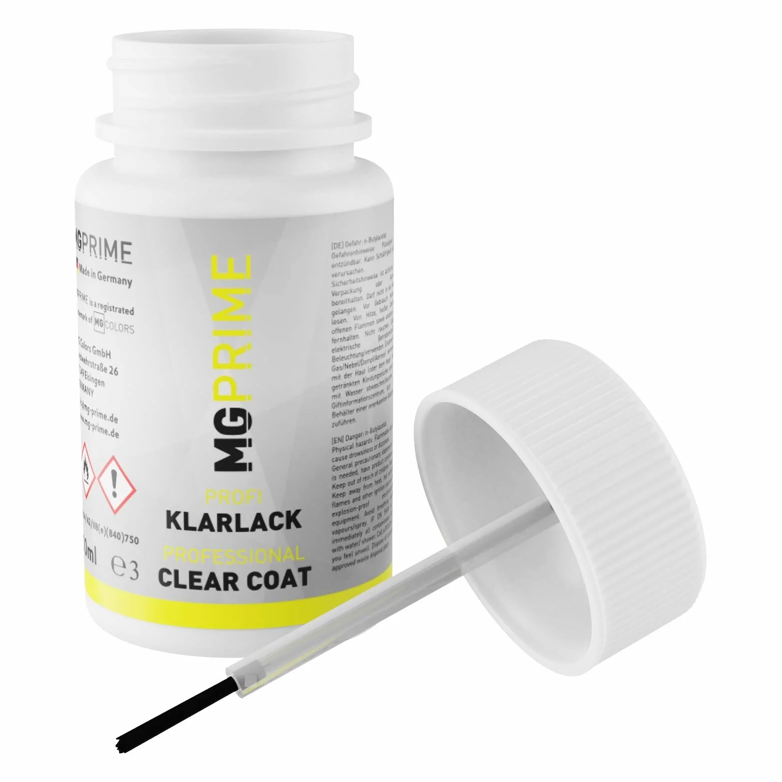 MG PRIME Pintura automotriz Set de lápices de retoque para BMW ND2 Blackstorm Metallic Pintura base pintura transparente, 50 ml cada uno