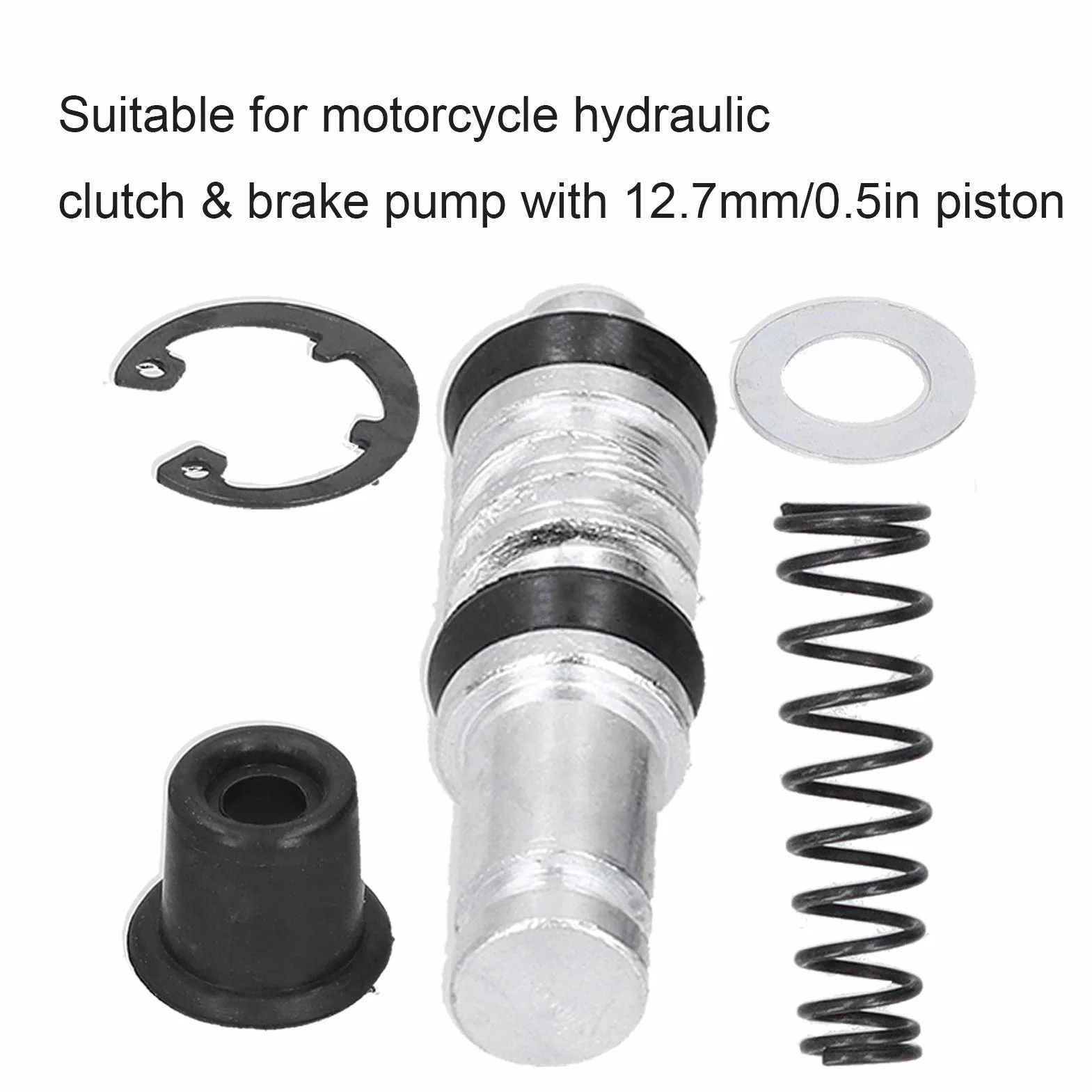 Kit Reparación Cilindro Maestro Freno Kit Reparación Bomba Freno Embrague Motocicleta Con 1 émbolo Pistón 2 Espaciadores 1 Resorte 1 Accesorios Goma