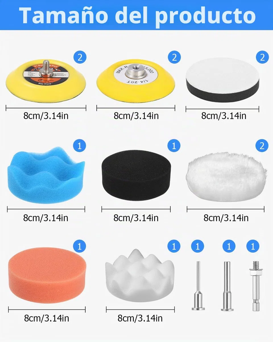 Kit de Pulido y Restauración de Faros de Coche 133 Piezas con Discos de Lijado 75mm para Taladro, Incluye Barniz Protector y Lijas Húmedas/Secas (60-10000 Granos)