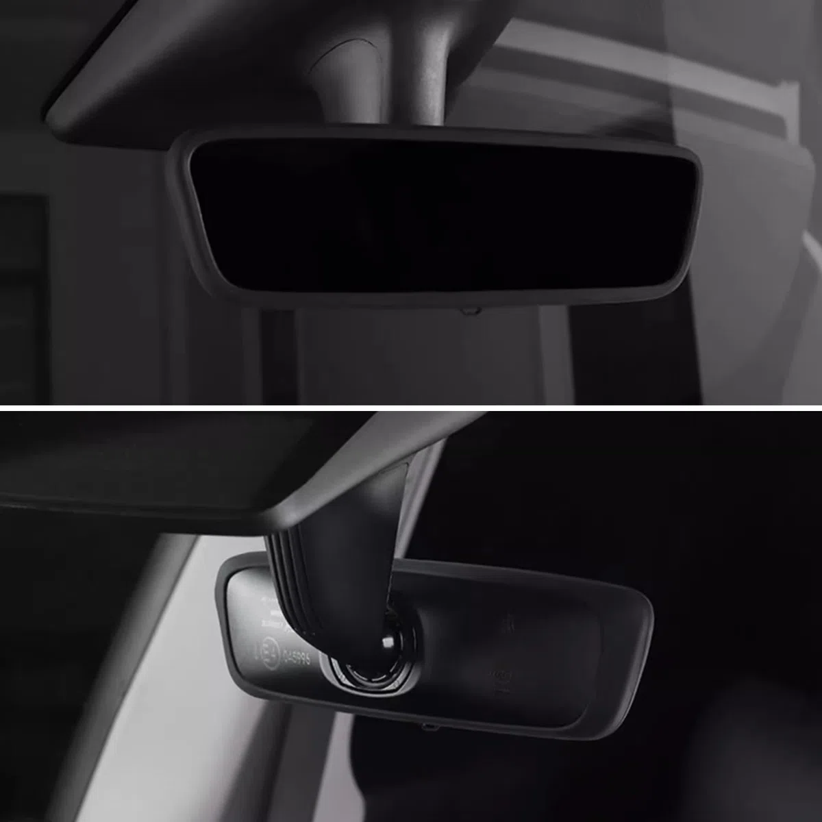 3 Protector Pantalla para Tesla Model 3 Highland 2023 2024 2025 2026, Silicona Marco Pantalla Táctil Protector Espejo Retrovisor Cubierta Cámara Privacidad,Black